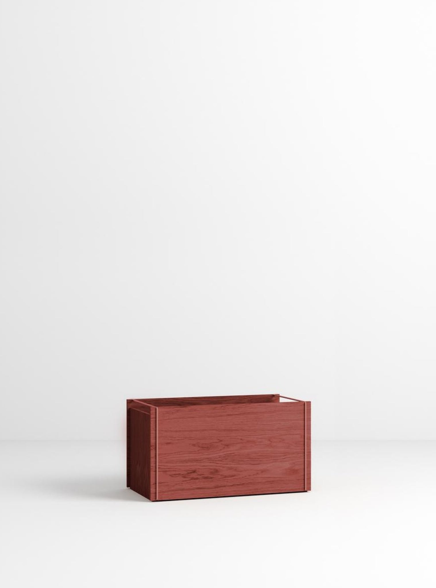 Moebe Storage Box in Earthy Red - Stylish Oak Veneer with Minimalist Design