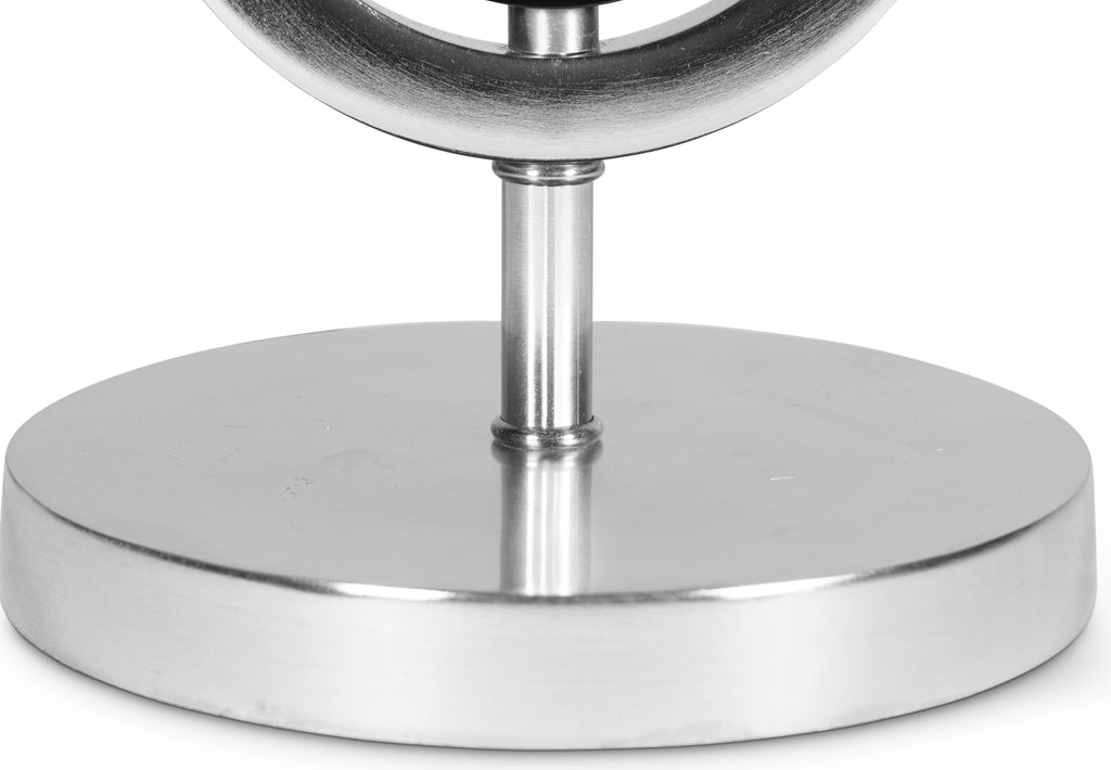 Authentic Models Art Deco Circle Lamp Circular Single, Silver