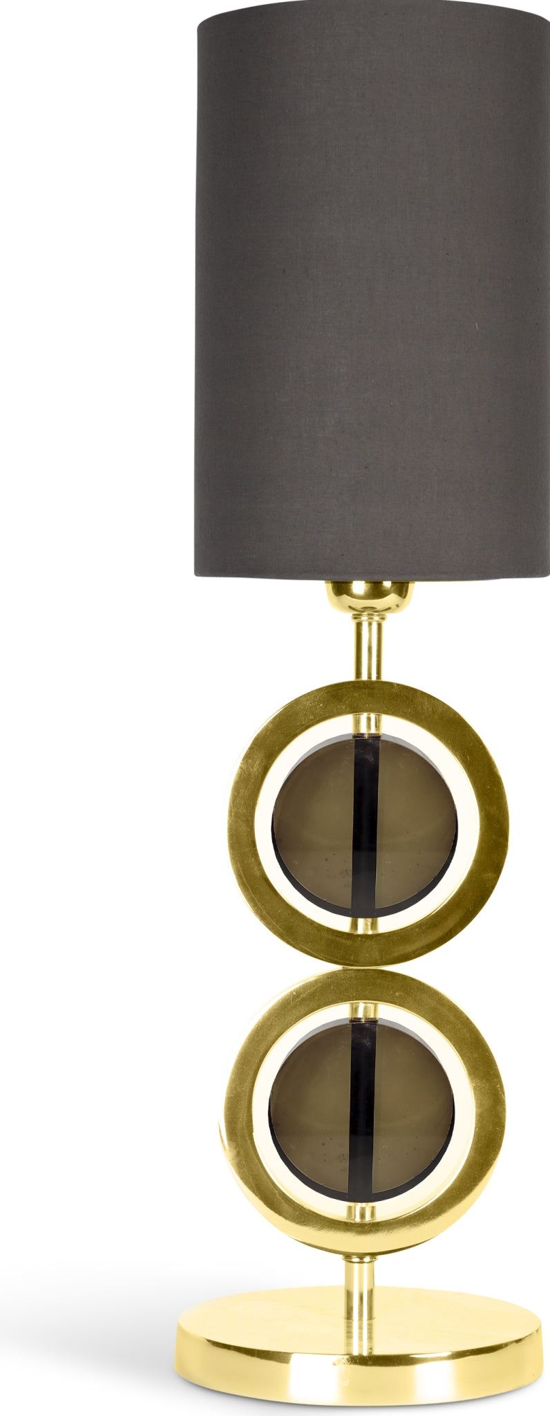 Authentic Models Art Deco Circle Lamp Circular Double, Gold