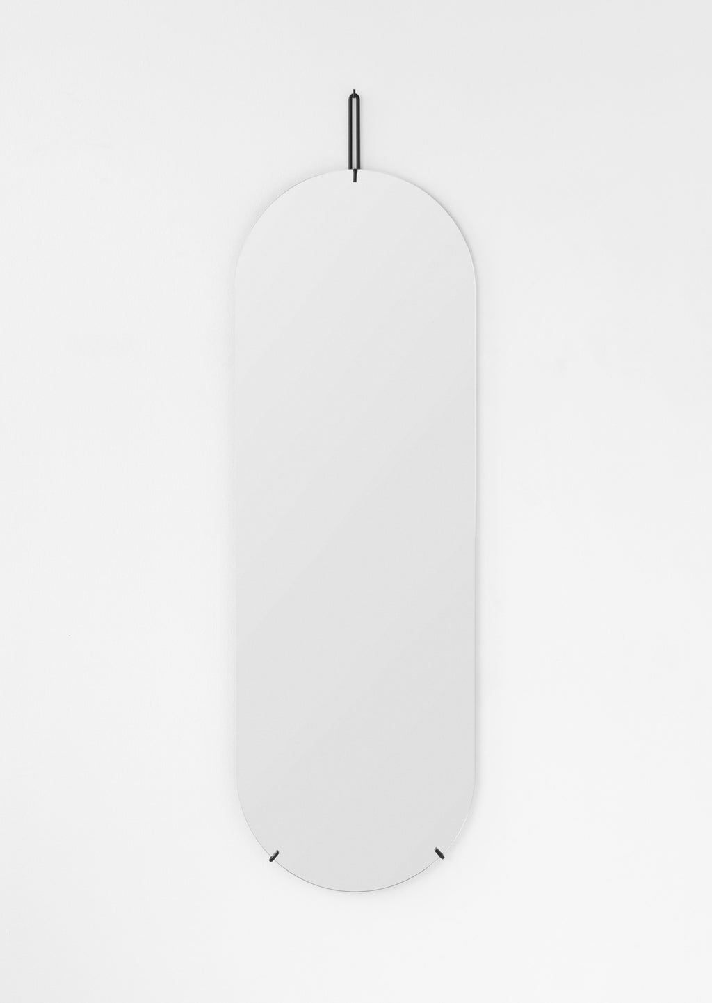 Sleek Black Moebe Wall Mirror 133 cm - Minimalist Design & Steel Frame