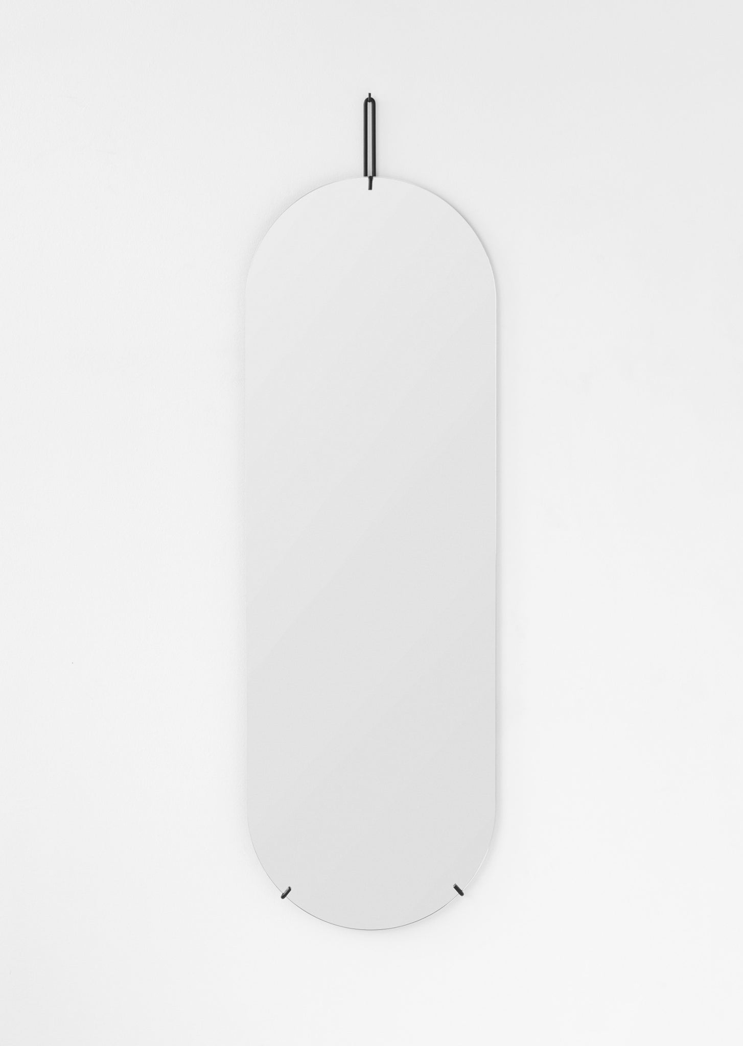 Sleek Black Moebe Wall Mirror 133 cm - Minimalist Design & Steel Frame