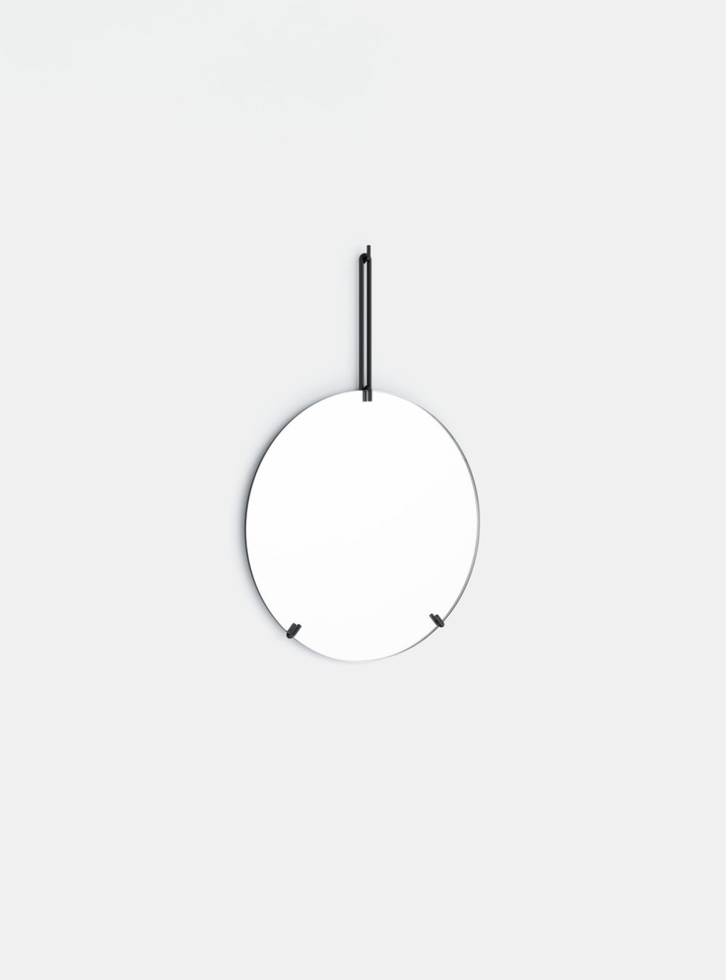 Sleek Black Moebe Wall Mirror Ø30 cm - Minimalist Design with Steel Frame