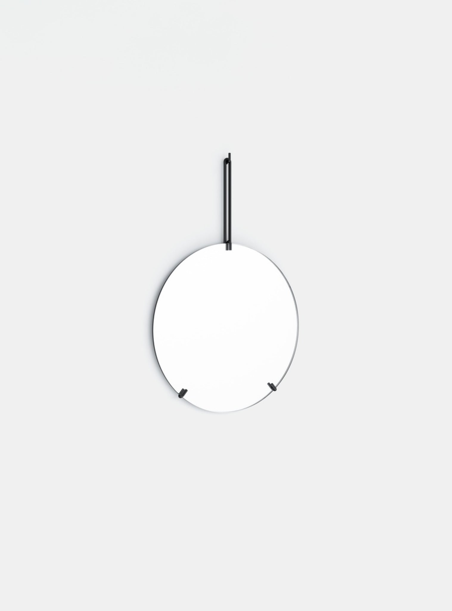 Sleek Black Moebe Wall Mirror Ø30 cm - Minimalist Design with Steel Frame