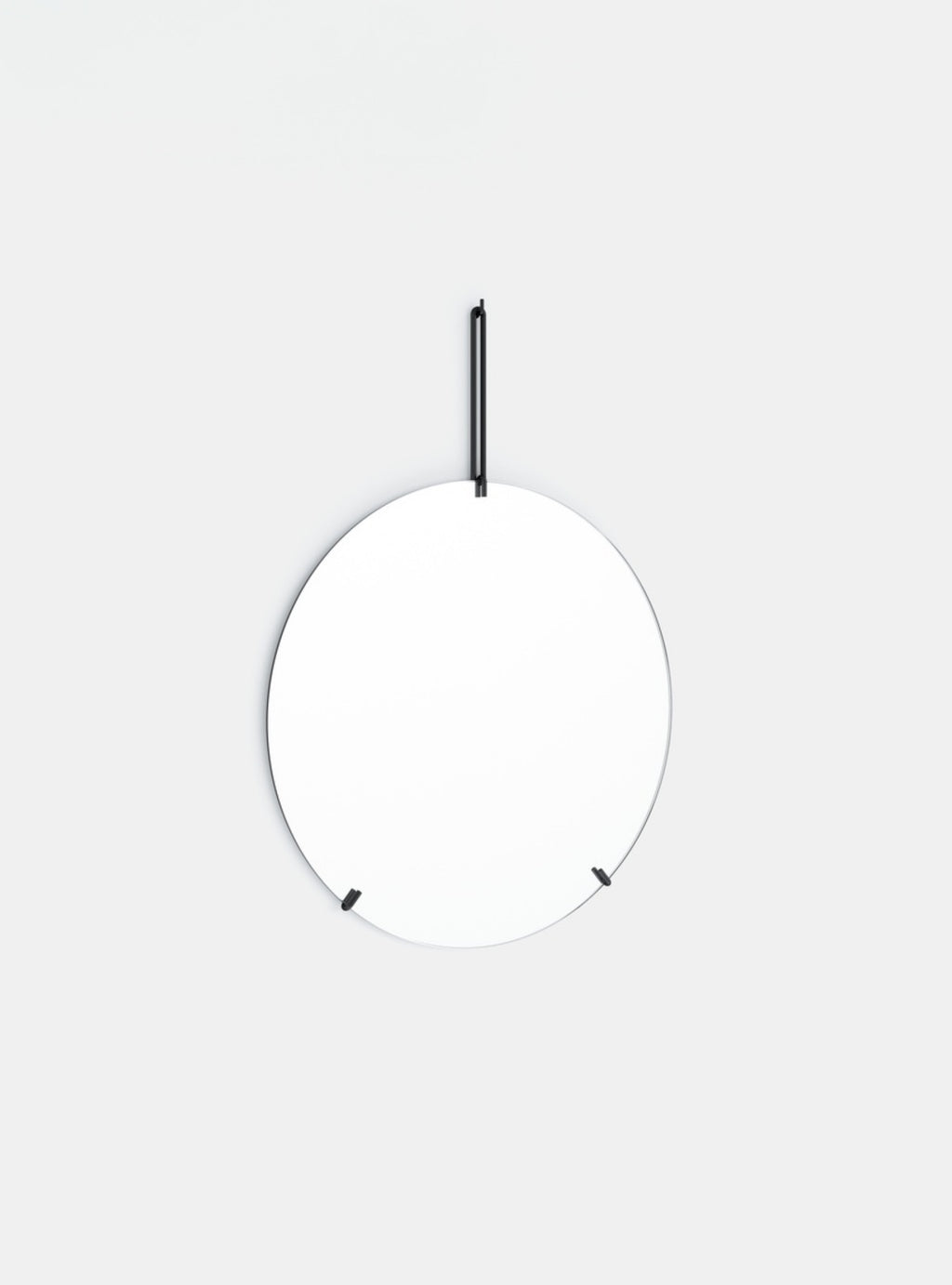 Moebe Black Wall Mirror Ø50 cm - Sleek Design with Steel Frame