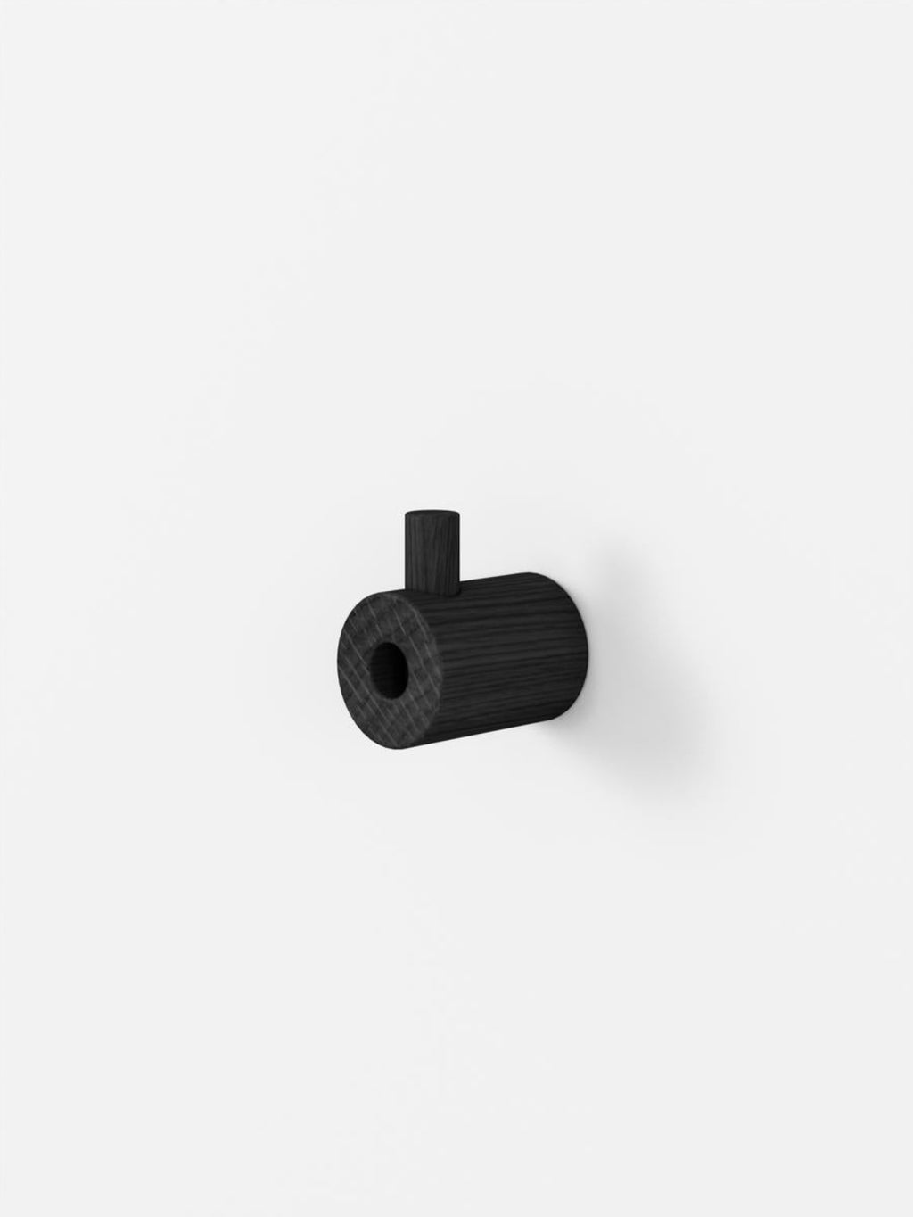 Moebe Black Oak Wall Hook: Stylish, Hidden-Screw Design for Any Décor