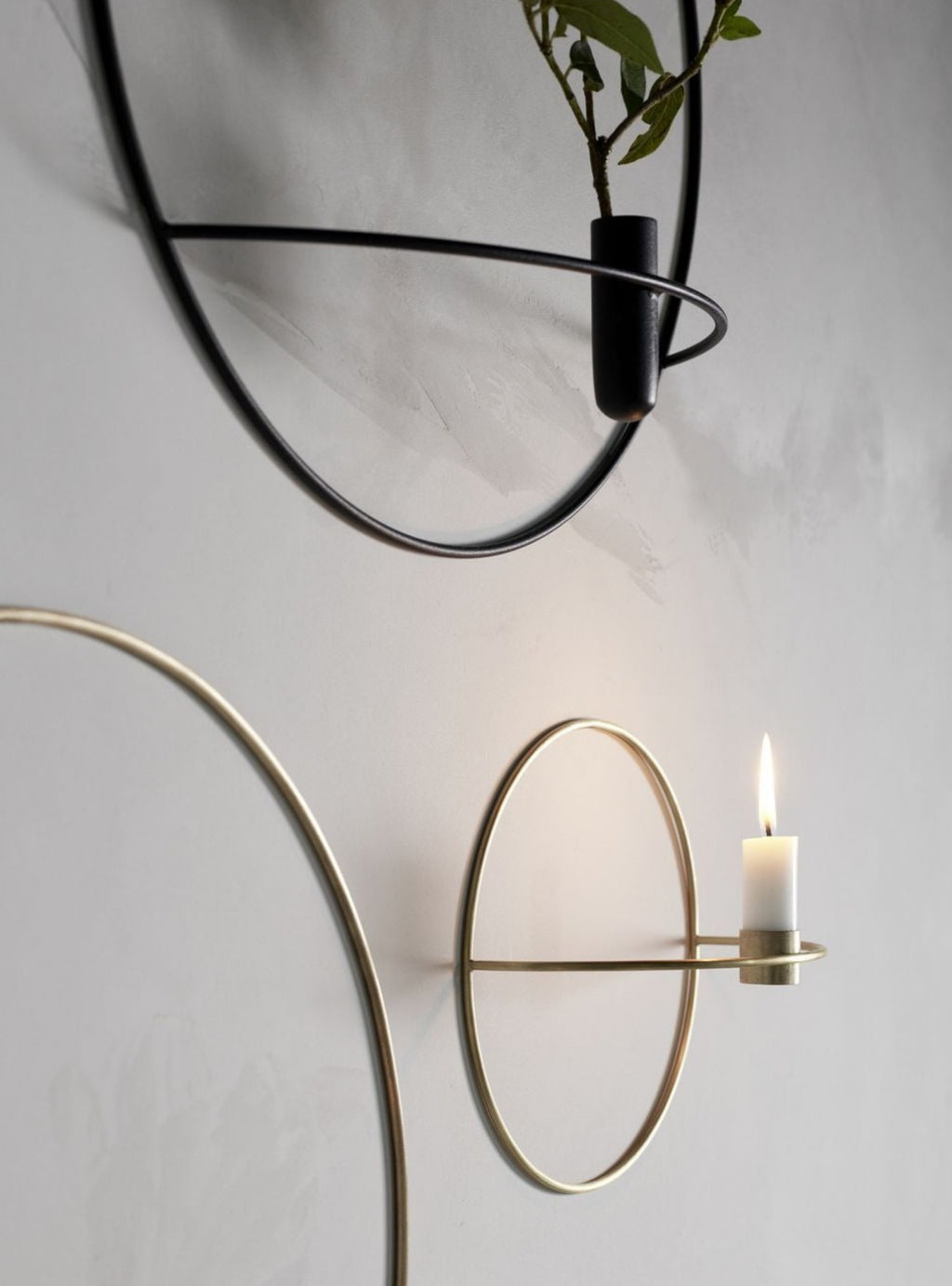 Audo Copenhagen Pov Circular Candle Holder Large, Brass
