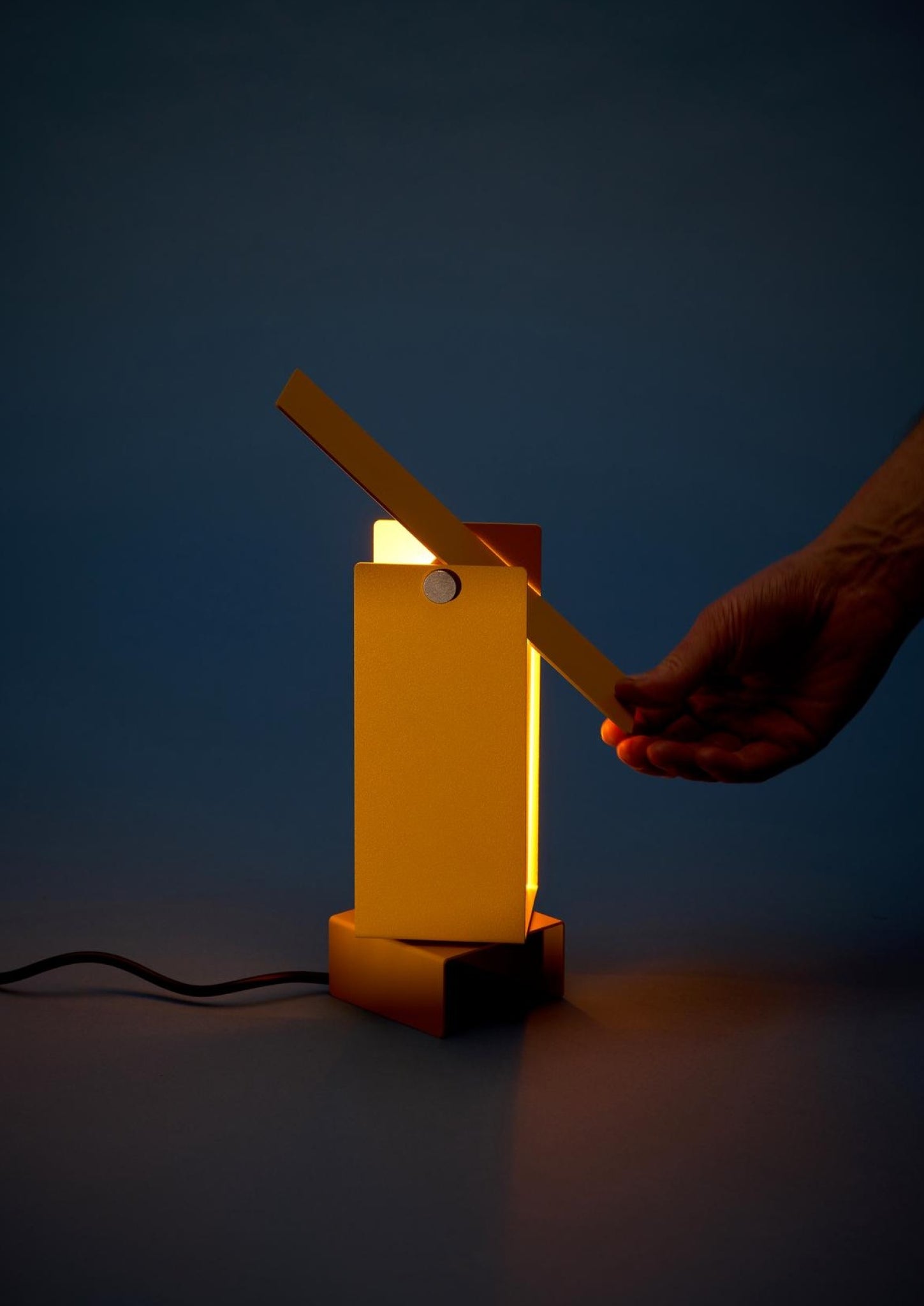 Illuminate Your Space: MOEBE Yellow Pivoting Table Lamp - Danish Design