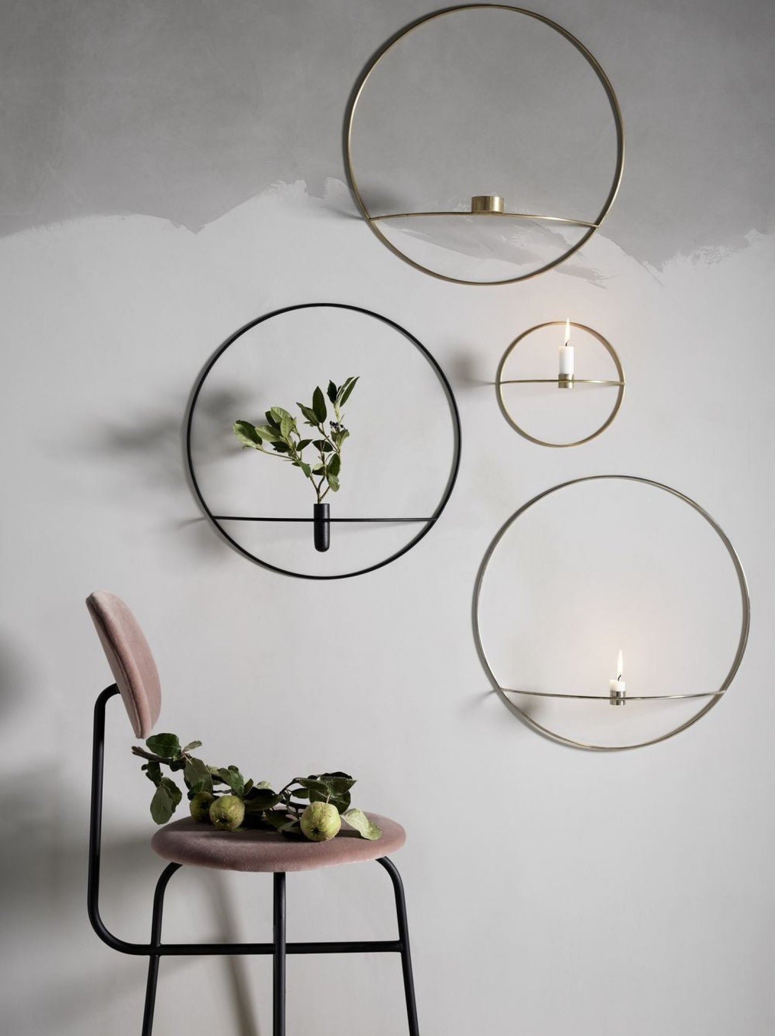 Audo Copenhagen Pov Circular Candle Holder Large, Brass