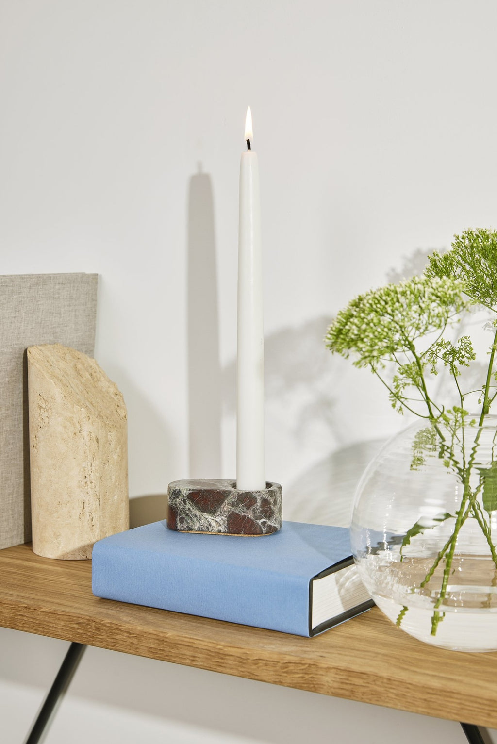 Spring Copenhagen Ovaali Candle Holder, White