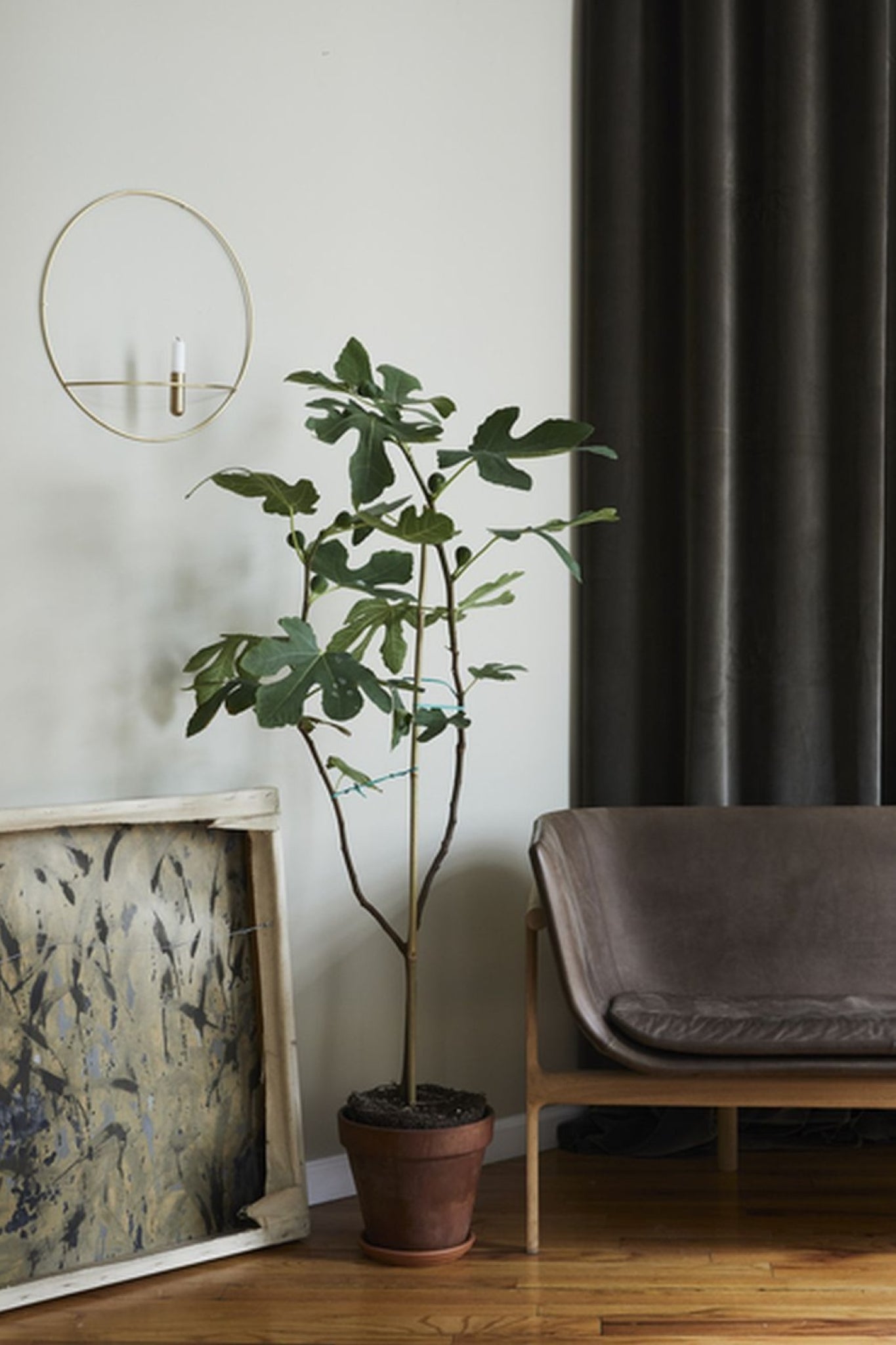 Audo Copenhagen Pov Circular Candle Holder Large, Brass