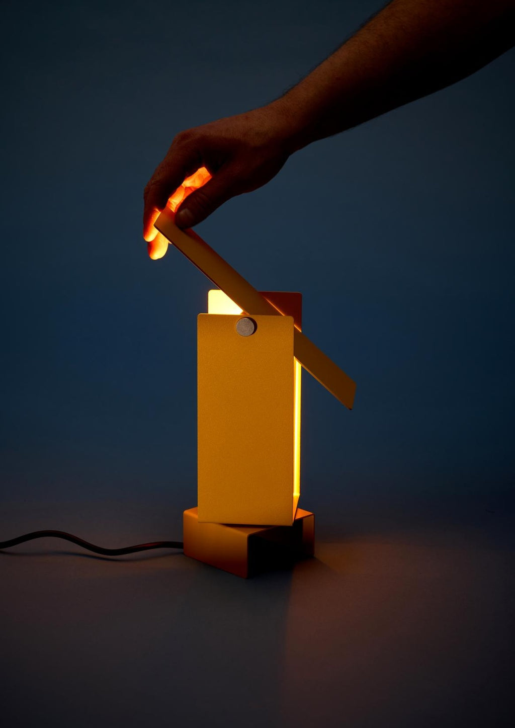 Illuminate Your Space: MOEBE Yellow Pivoting Table Lamp - Danish Design