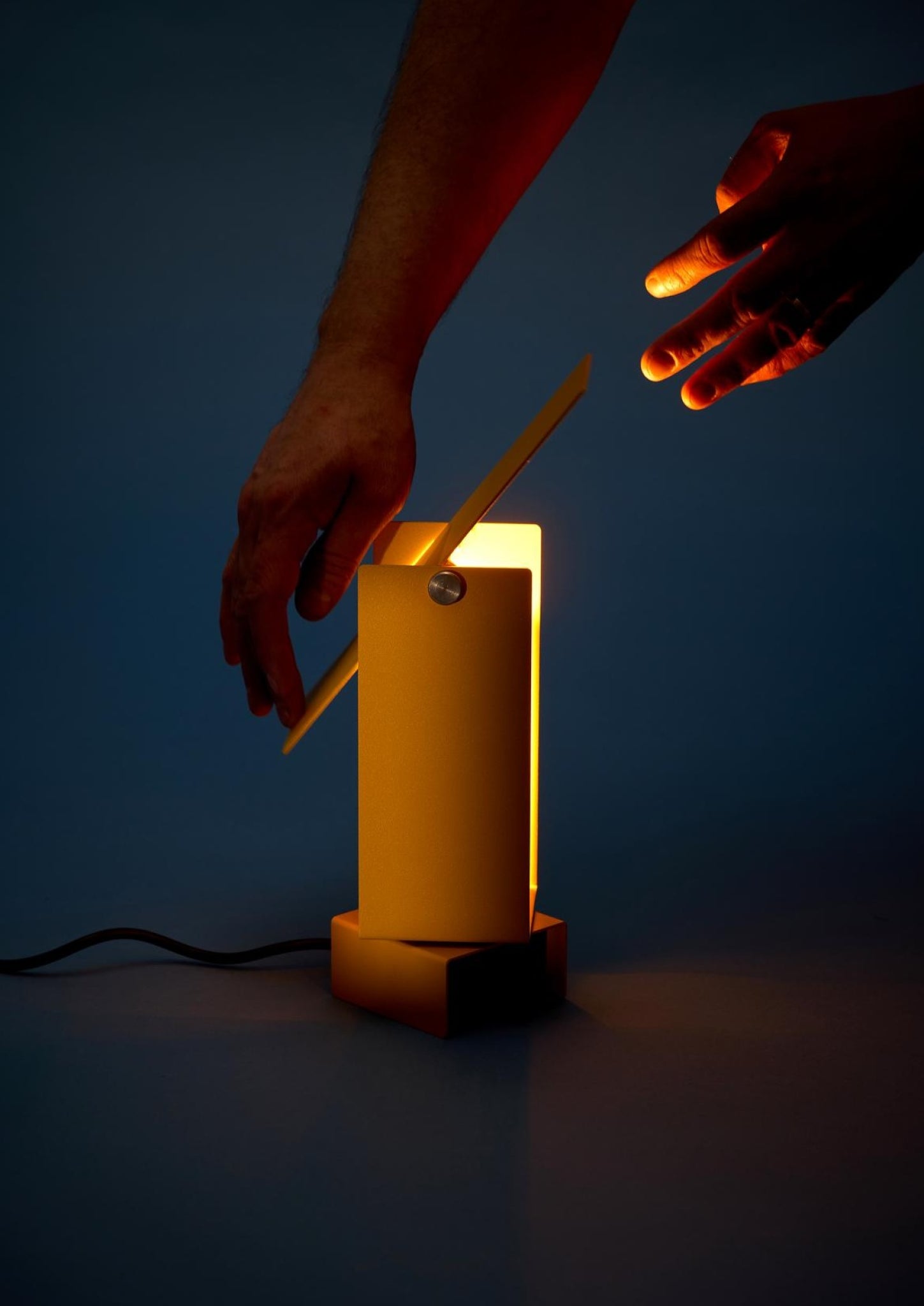 Illuminate Your Space: MOEBE Yellow Pivoting Table Lamp - Danish Design