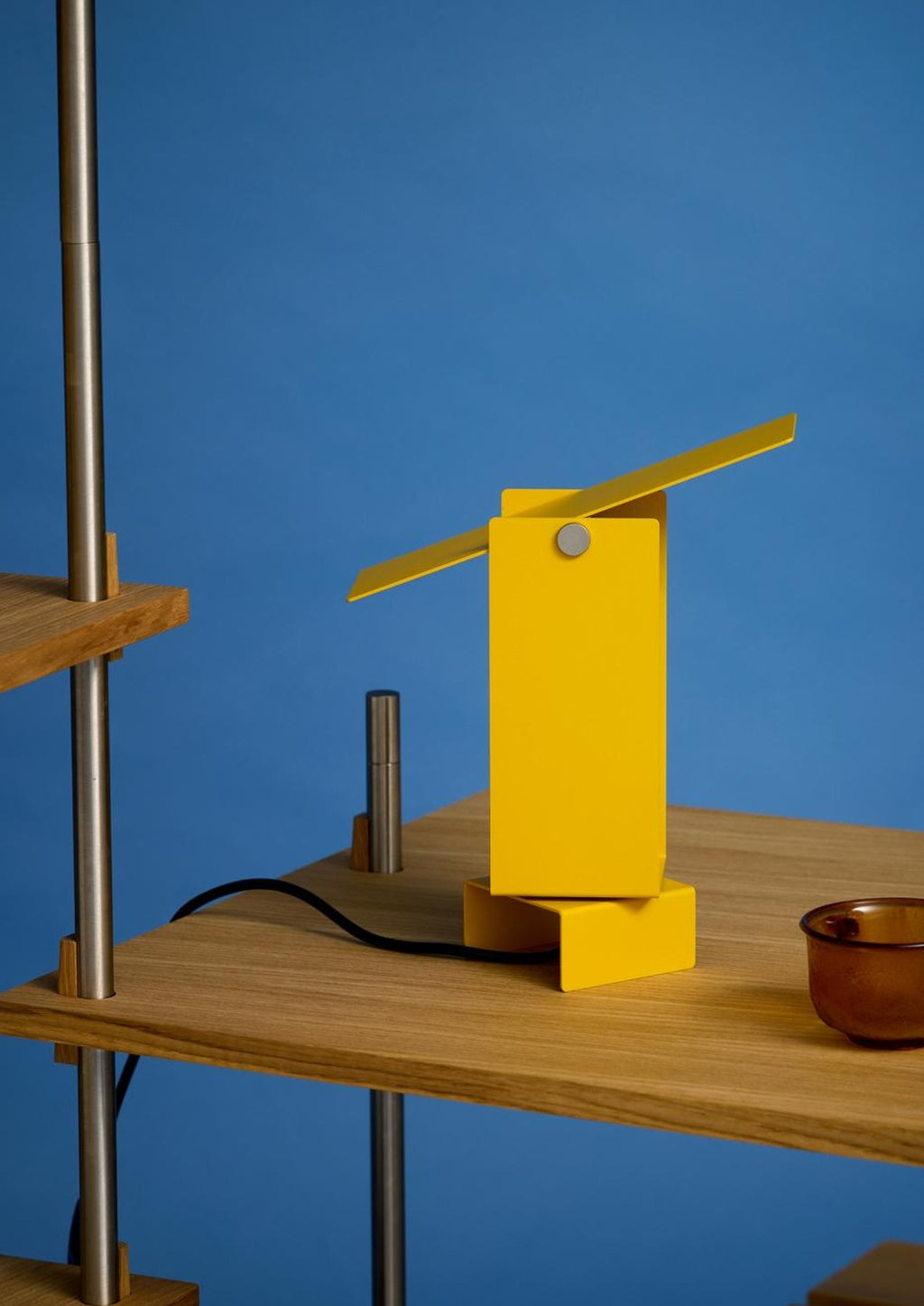 Illuminate Your Space: MOEBE Yellow Pivoting Table Lamp - Danish Design