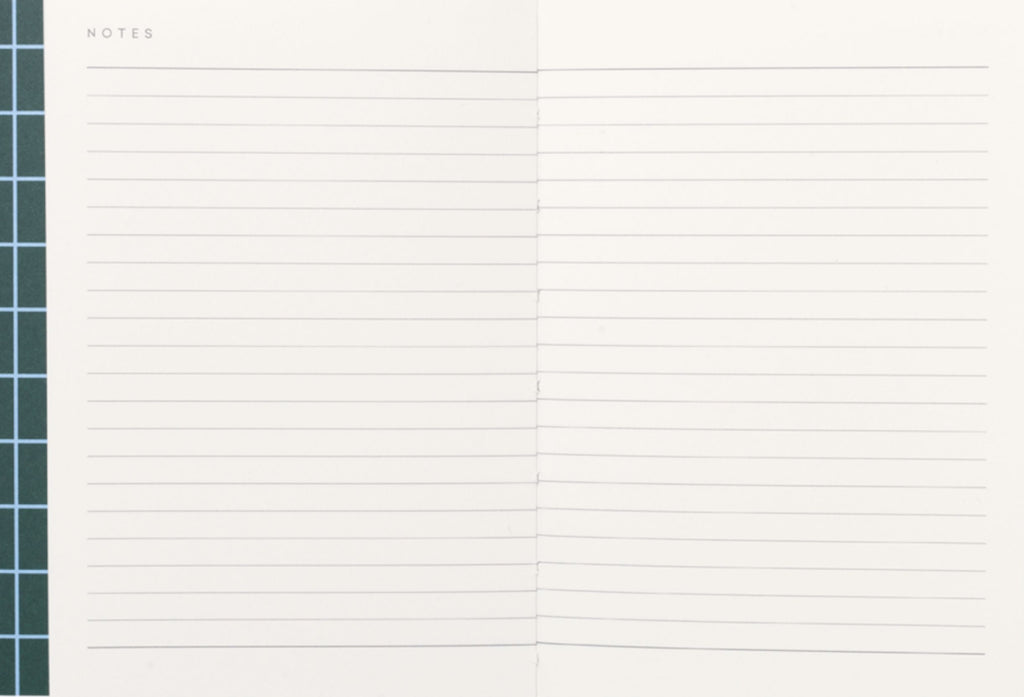 Notem Studio Uma Flat Lay Paper Notebook Small, Dark Green