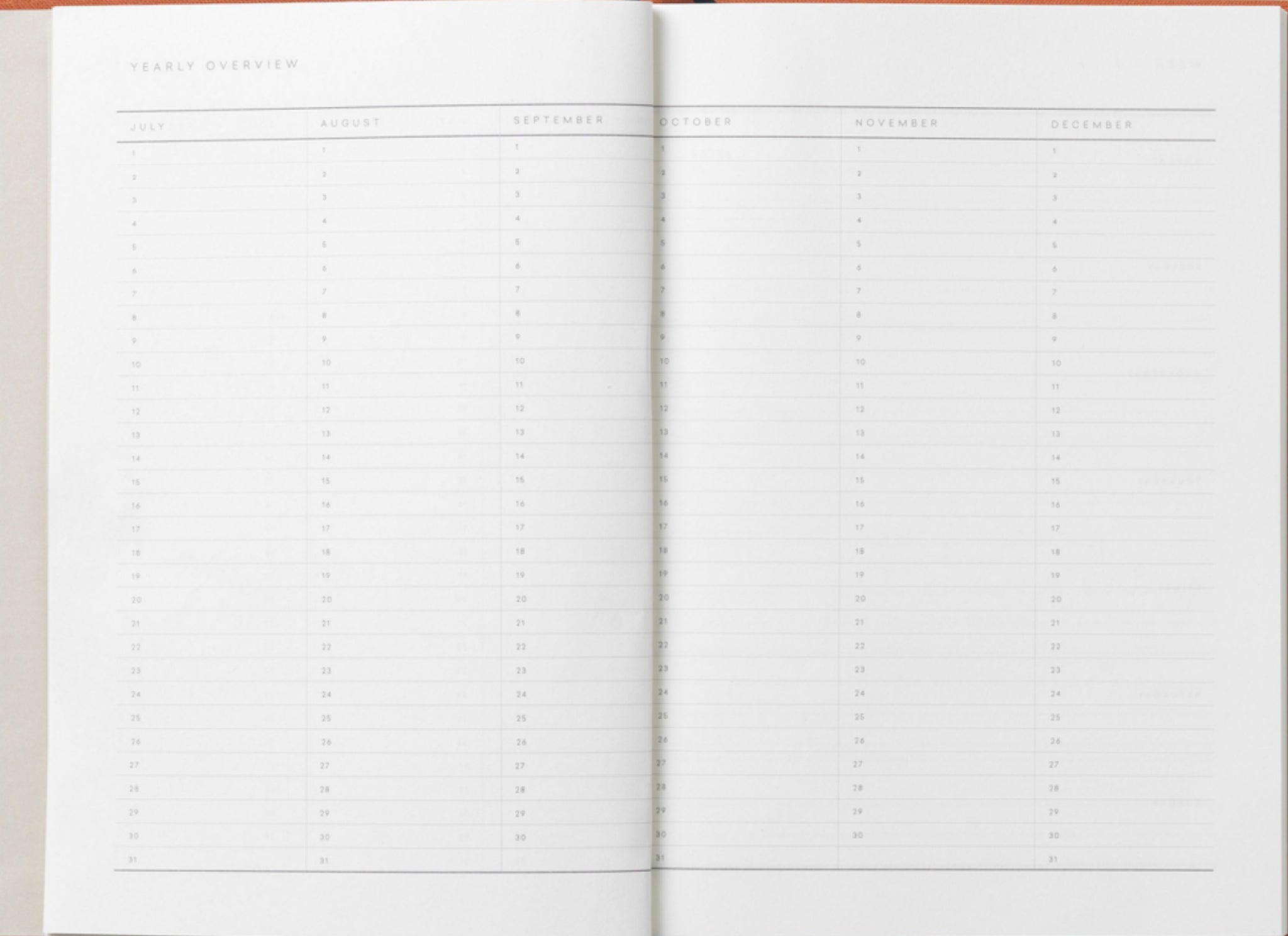 Notem Studio Even Weekly Journal Medium, Sienna Cloth