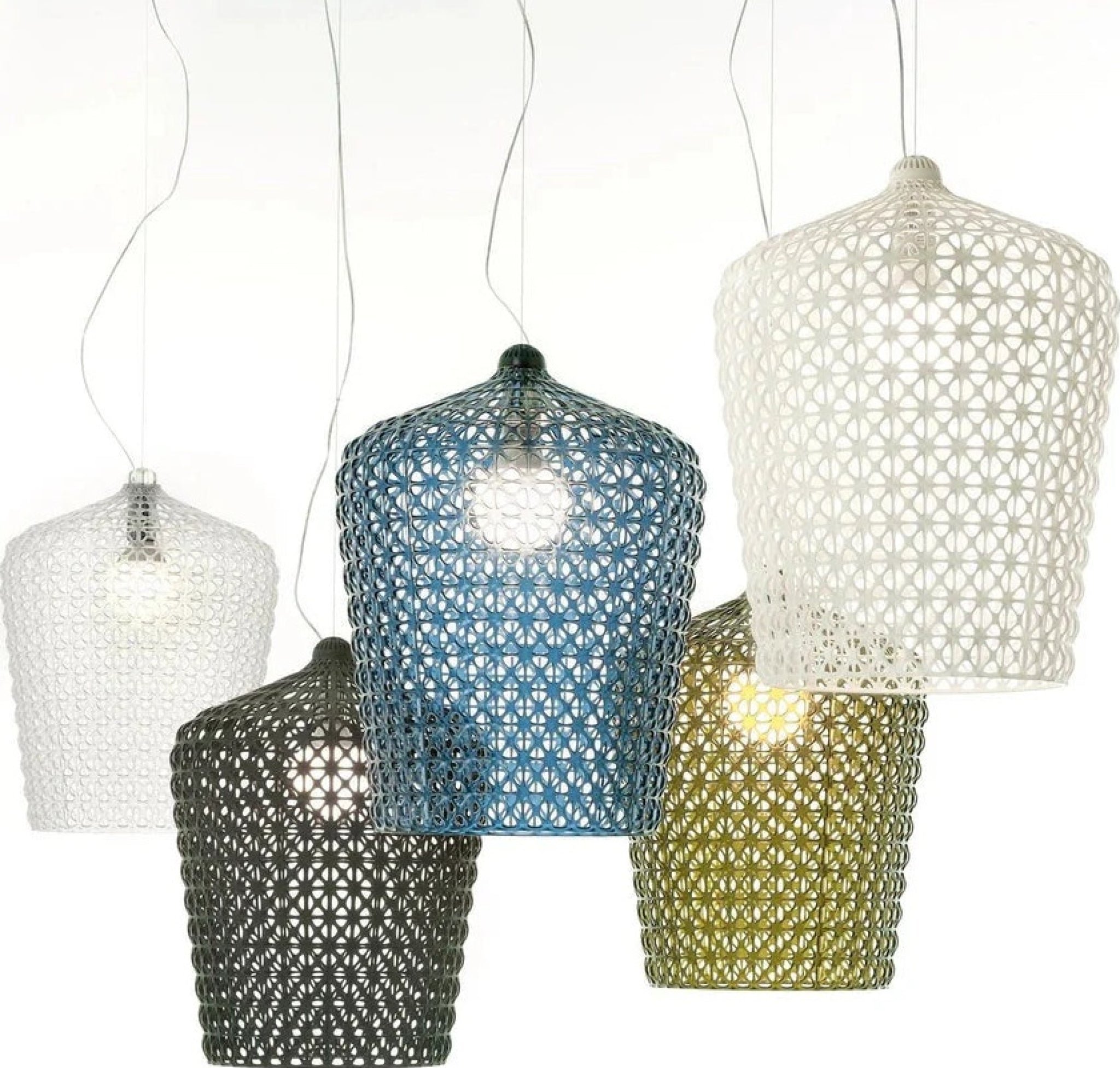 Kartell Kabuki Suspension Lamp, Light Blue