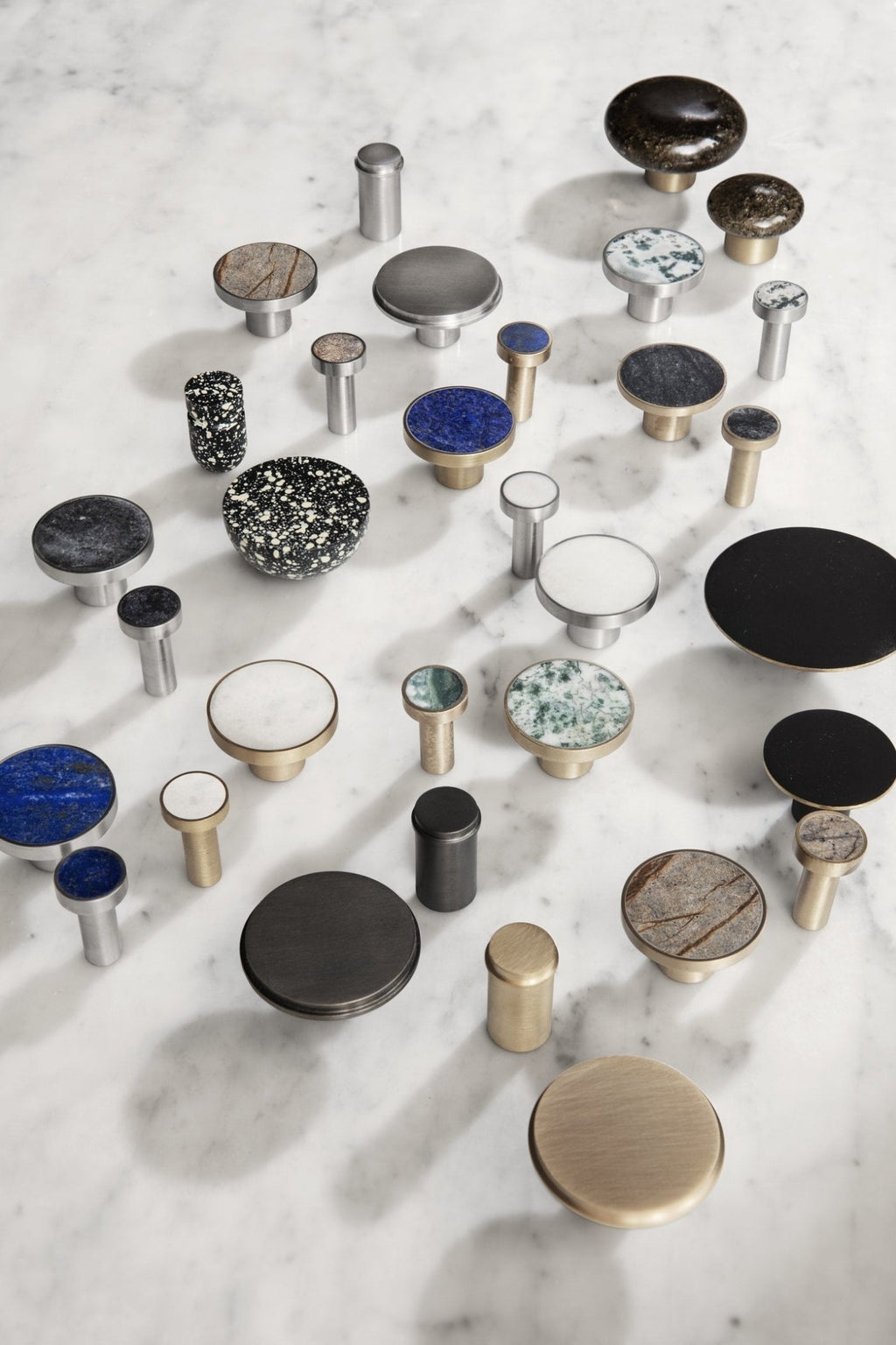 Ferm Living Hook Stainless Steel, Black Marble ø2 Cm