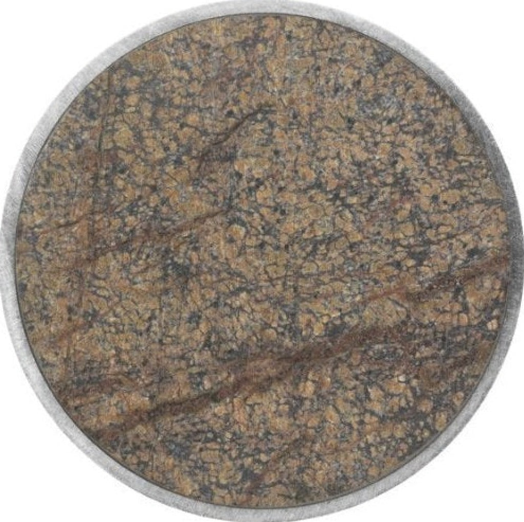 Ferm Living Hook Stainless Steel , Brown Marble ø4 Cm