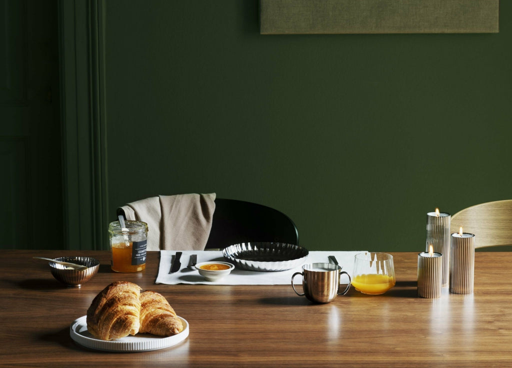 Georg Jensen Bernadotte Tealight & Candle Holder Stainless Steel, Large