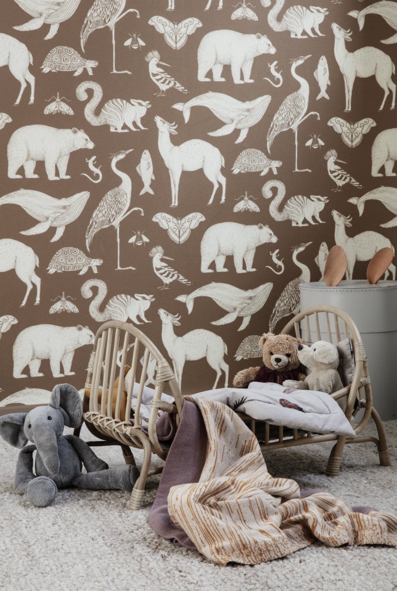 Ferm Living Katie Scott Wallpaper Animal, Caramel