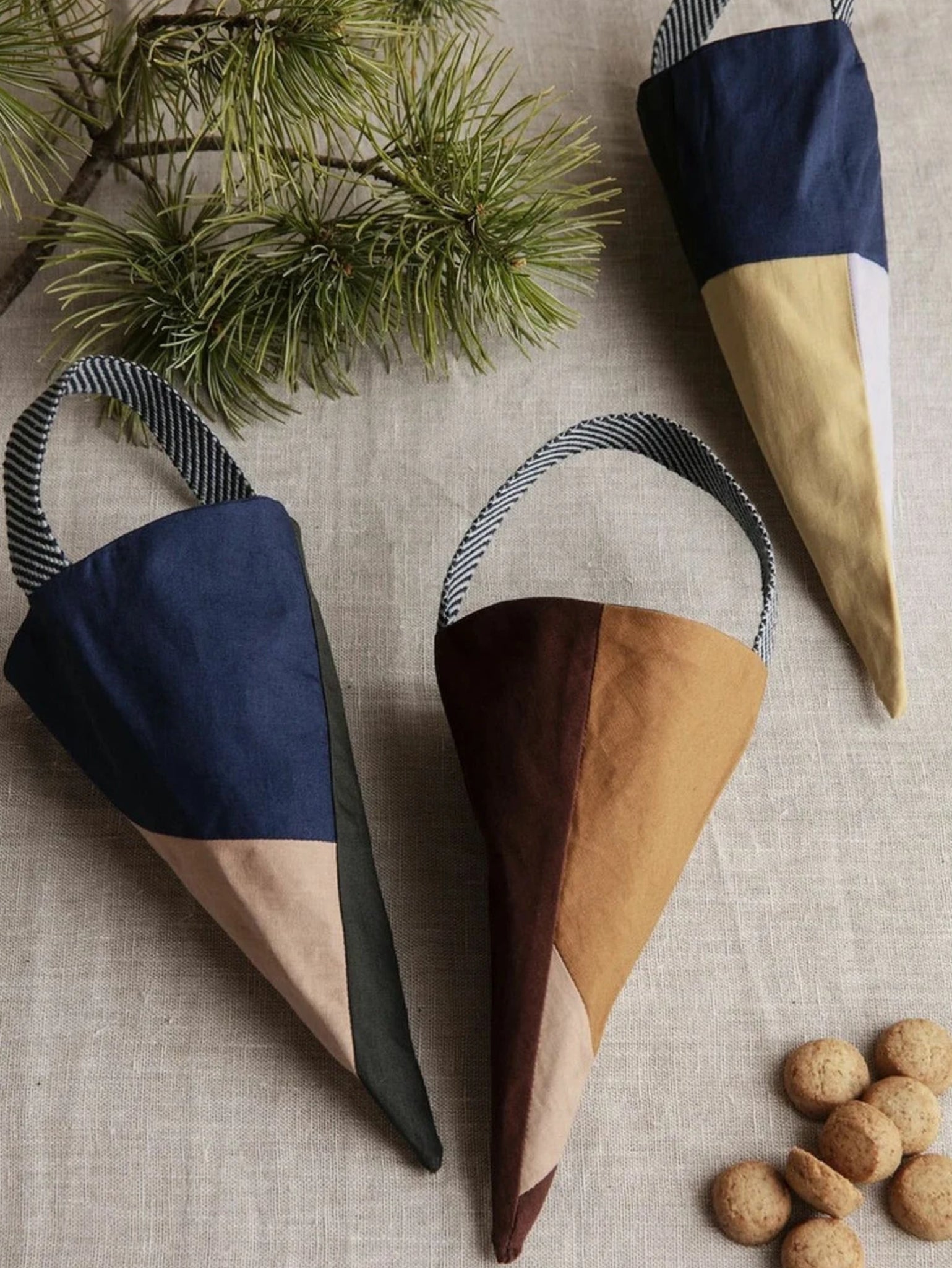 Ferm Living Shay Christmas Cloth Bags Set Of 3