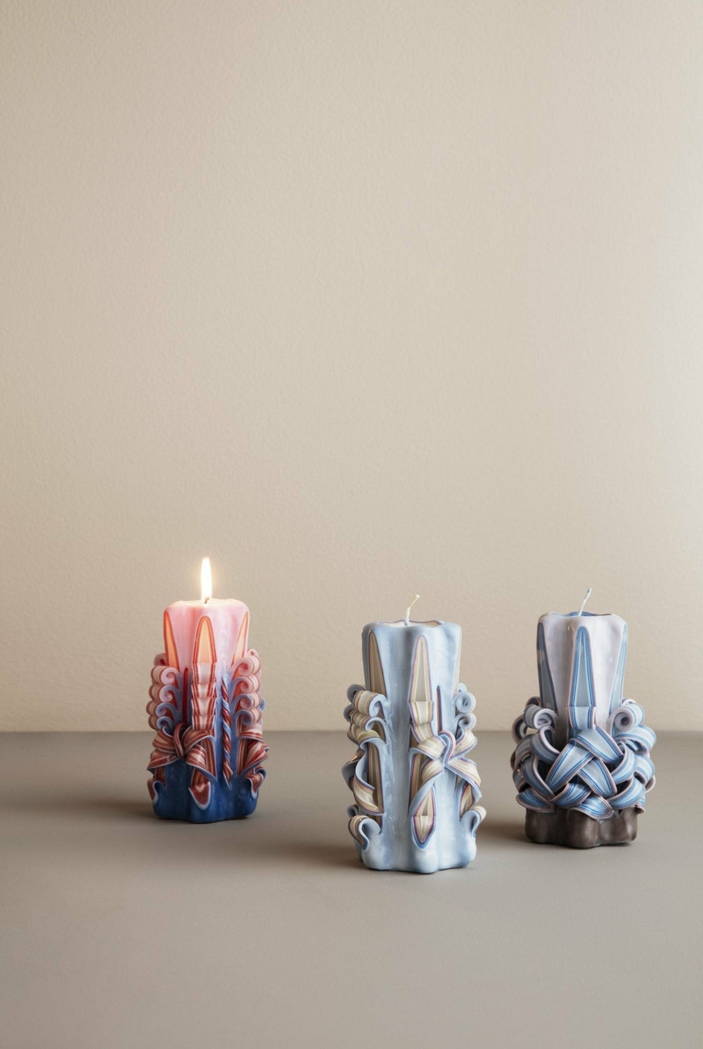 Ferm Living Handmade Candle, Dusty Purple