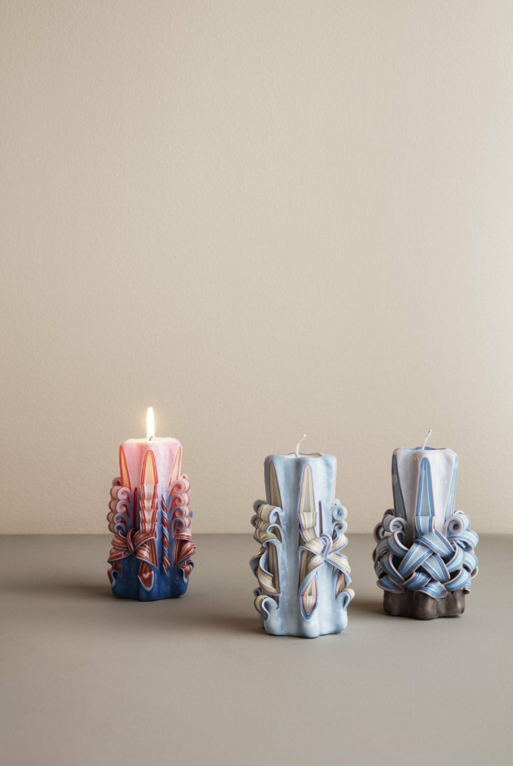 Ferm Living Handmade Candle, Light Blue