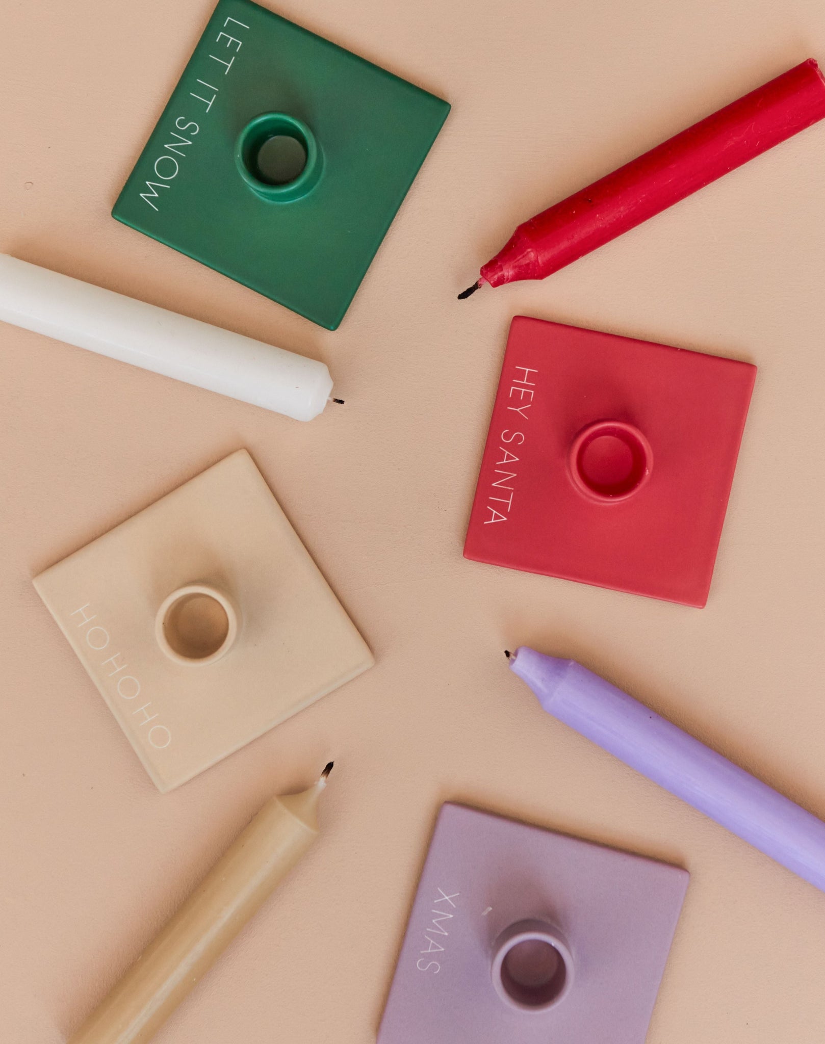 Design Letters Christmas Candle Holds Xmas, Lavender