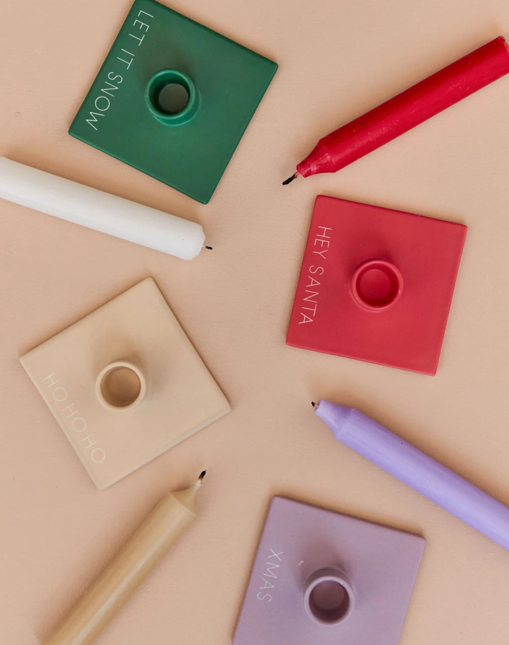 Design Letters Christmas Candle Holds Xmas, Lavender