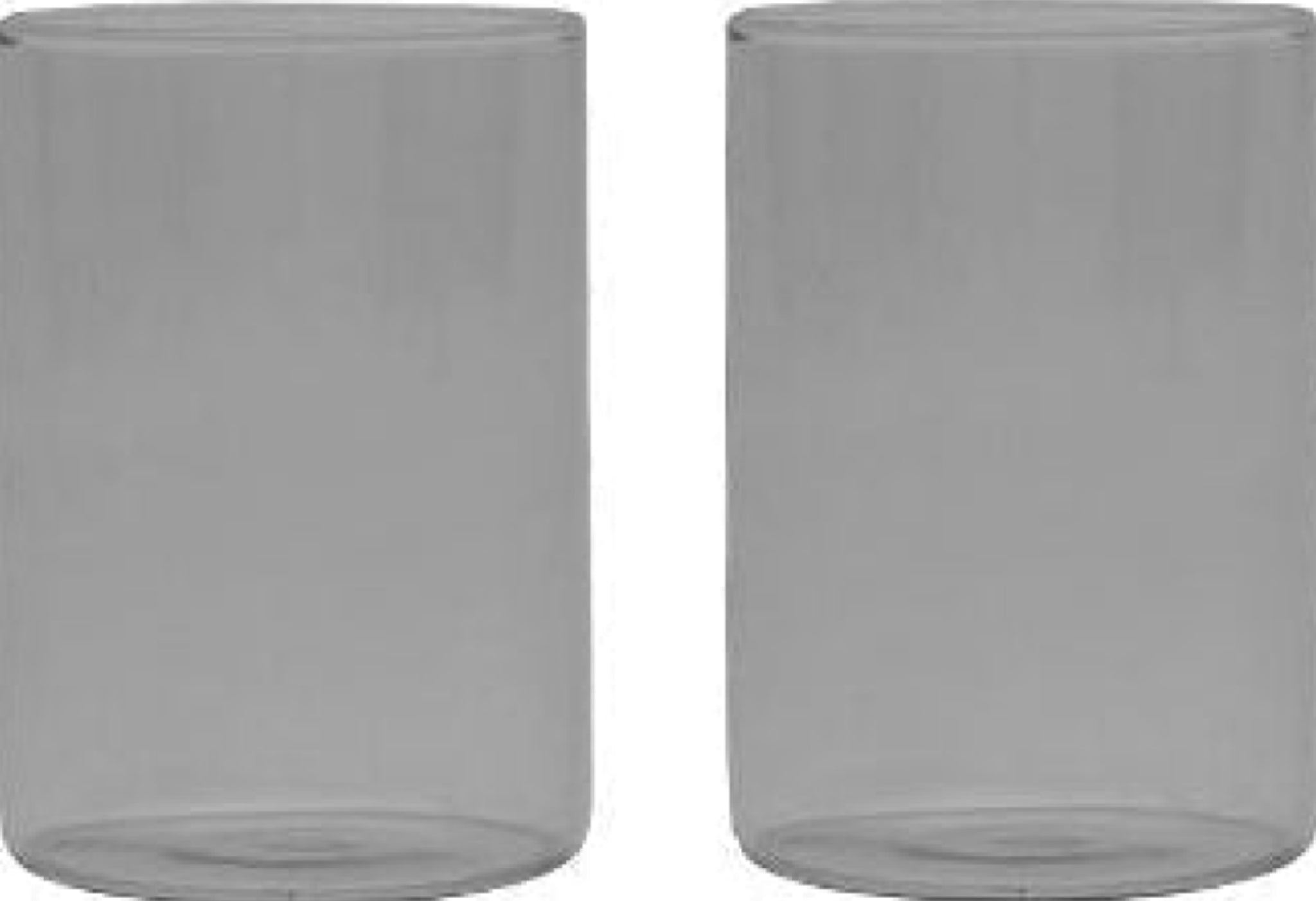Design Letter's Favorite Drinking Glass Set of 2, Smoke