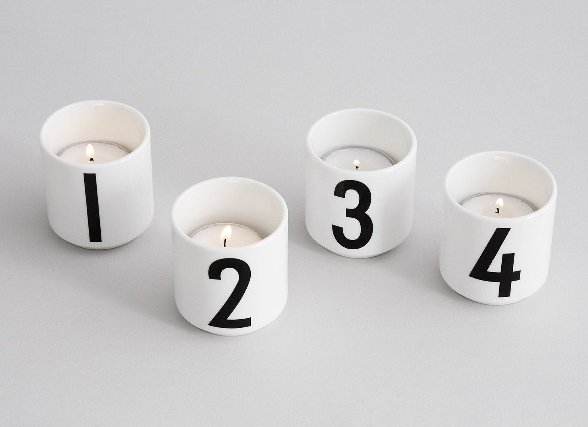Design Letters Espresso Cups 1-4 Set, White