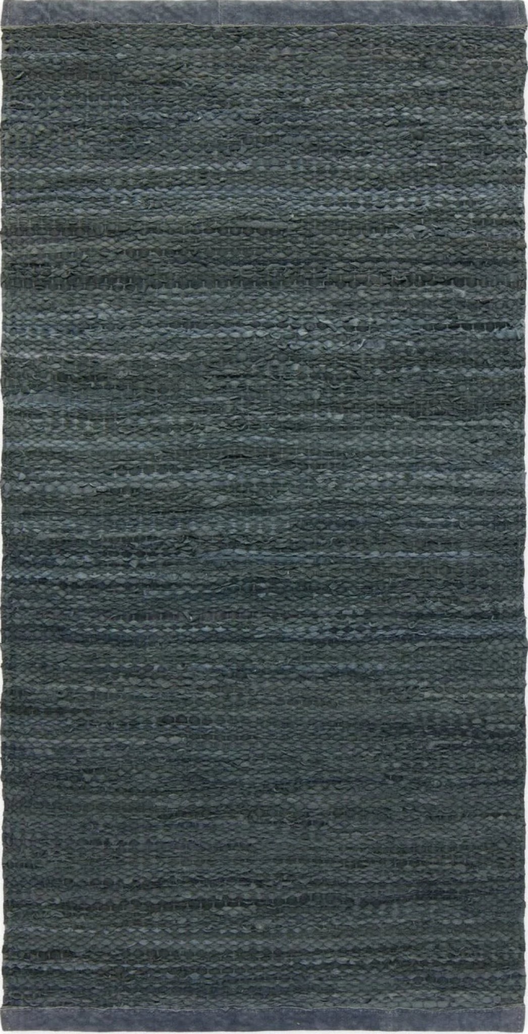 Rug Solid Leather Rug Dark Grey, 65 X 135 Cm