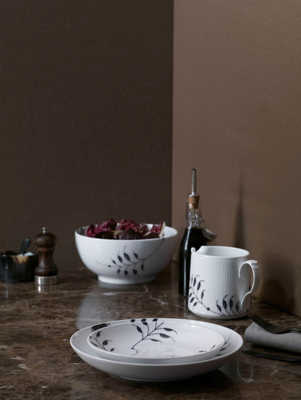 Royal Copenhagen Black Fluted Mega Jug, 70cl