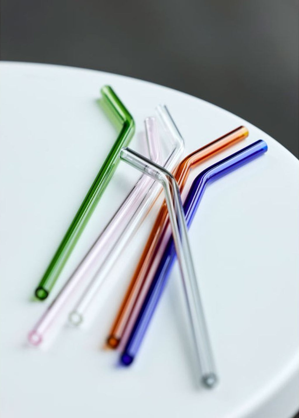 Lyngby Glas straw 6 pcs. black, 6 pcs.
