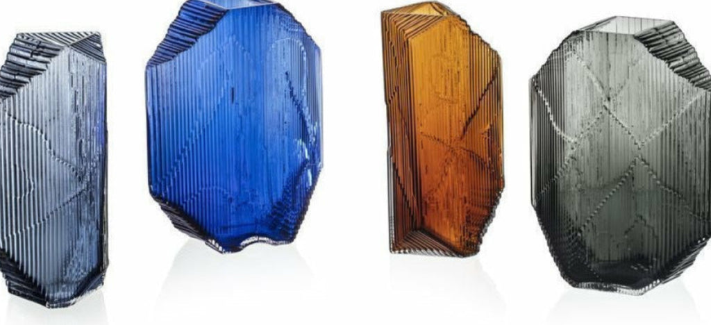 Iittala Kartta Glass Sculpture Ultramarine Blue, 24 X 32 Cm