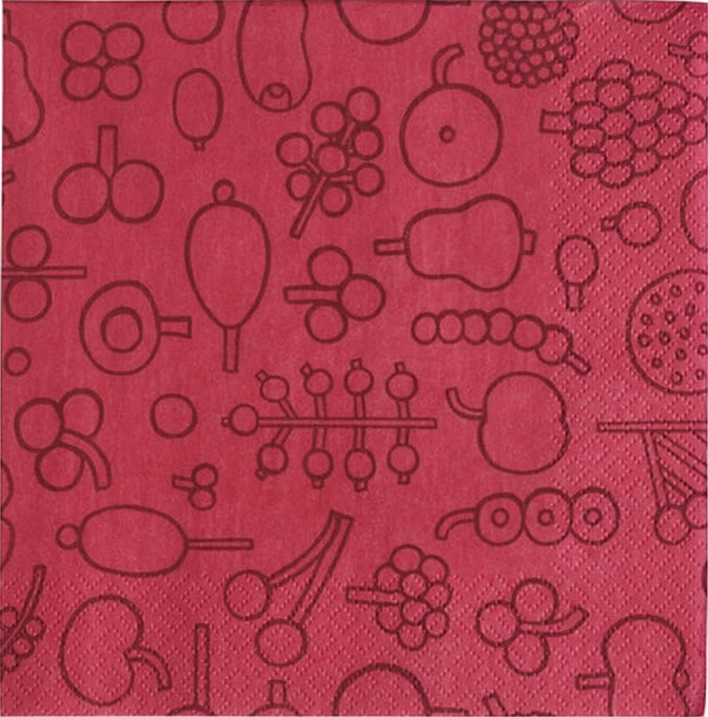 Iittala Otc Paper Napkins 33cm, Frutta Red