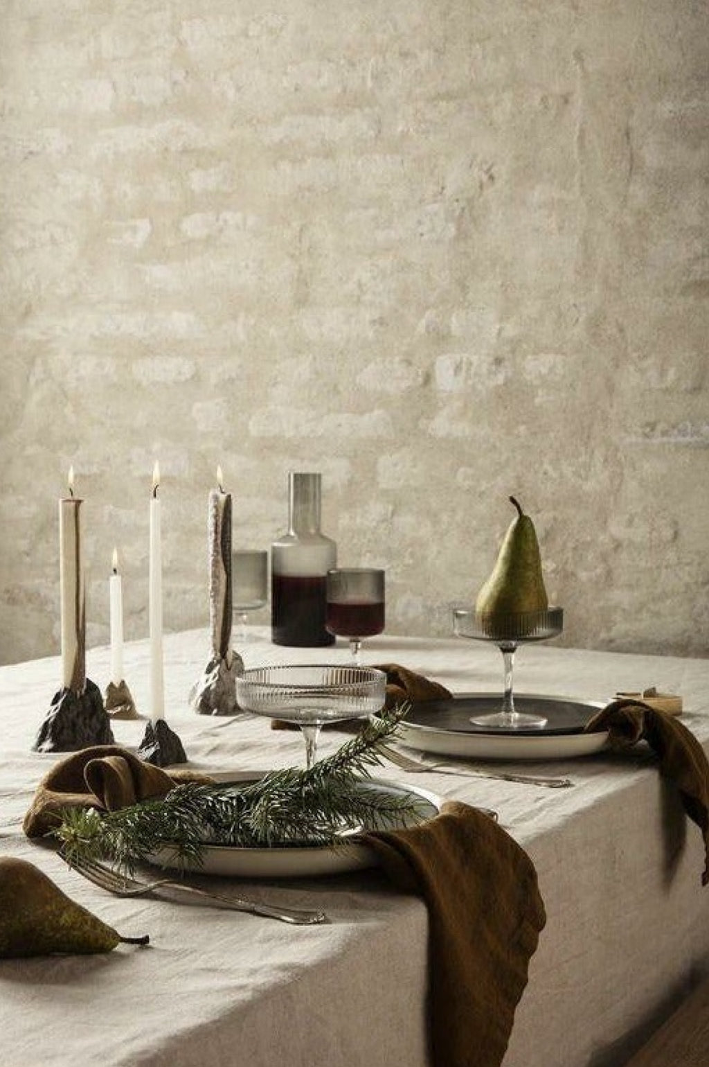 Ferm Living Stone Candle Holder Small, Aluminium