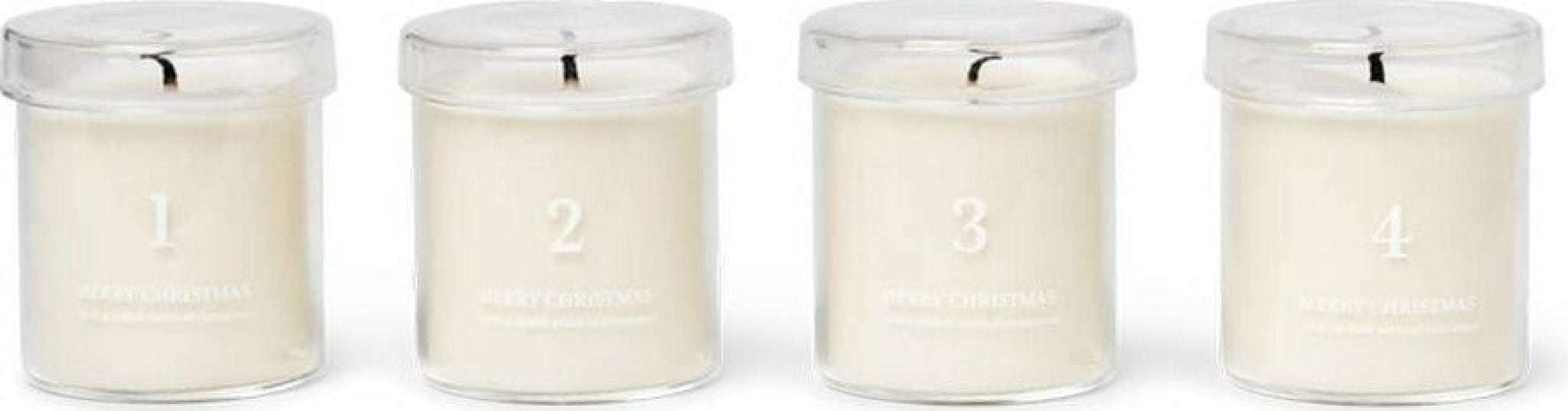 Ferm Living Scented Advent Scented Candles Set Of 4, White