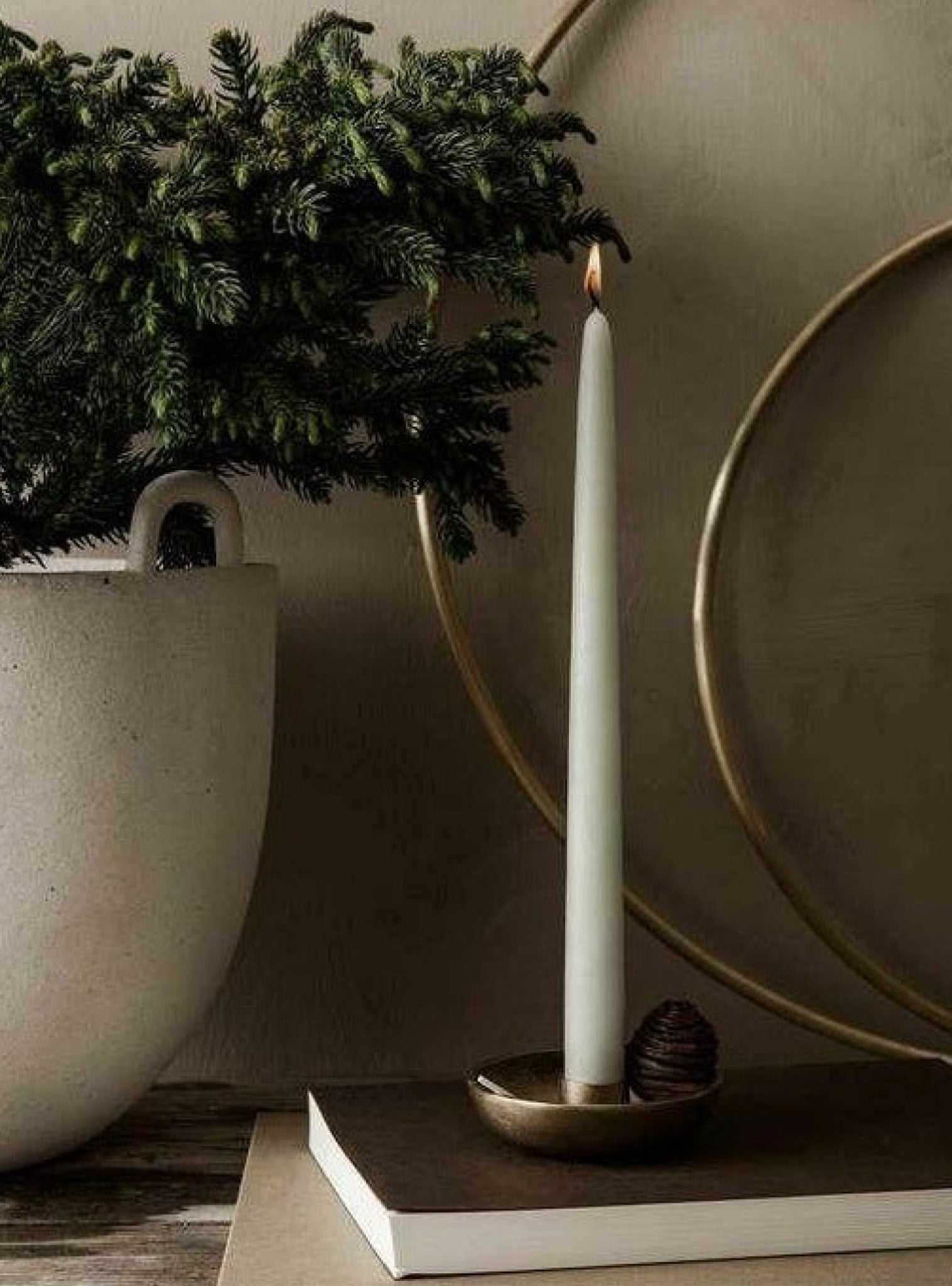 Ferm Living Bowl Candlestick Single, Brass