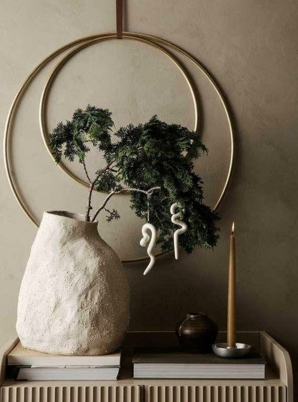 Ferm Living Bowl Candlestick Single, Grey