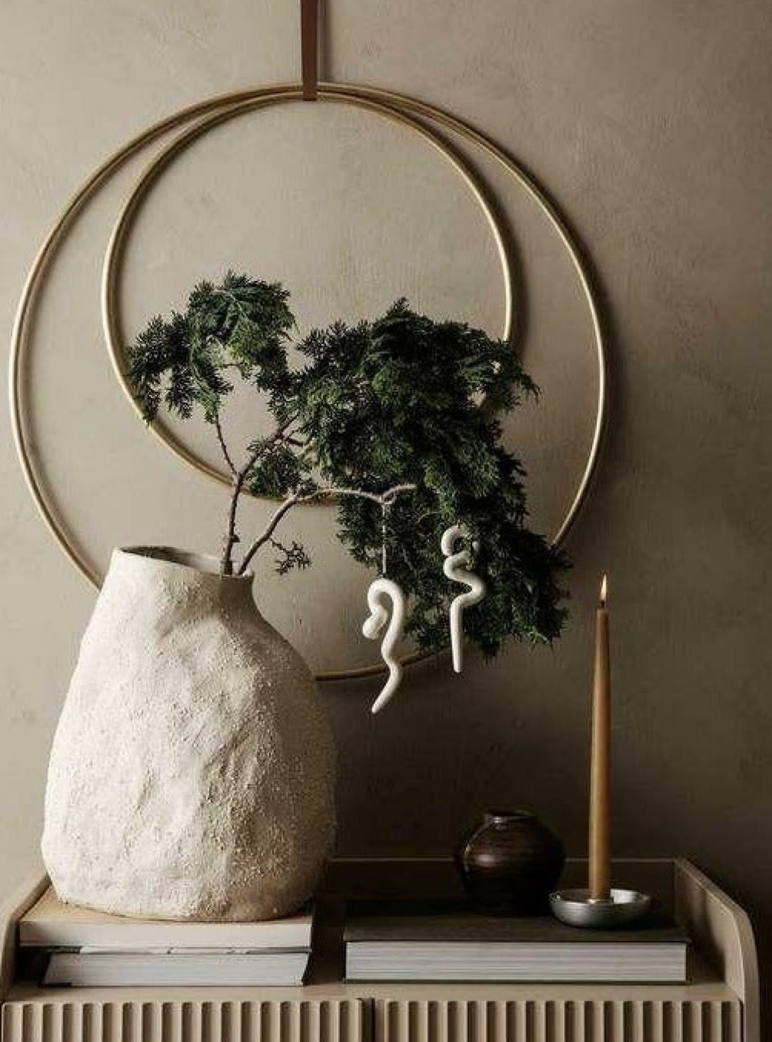 Ferm Living Bowl Candlestick Single, Grey