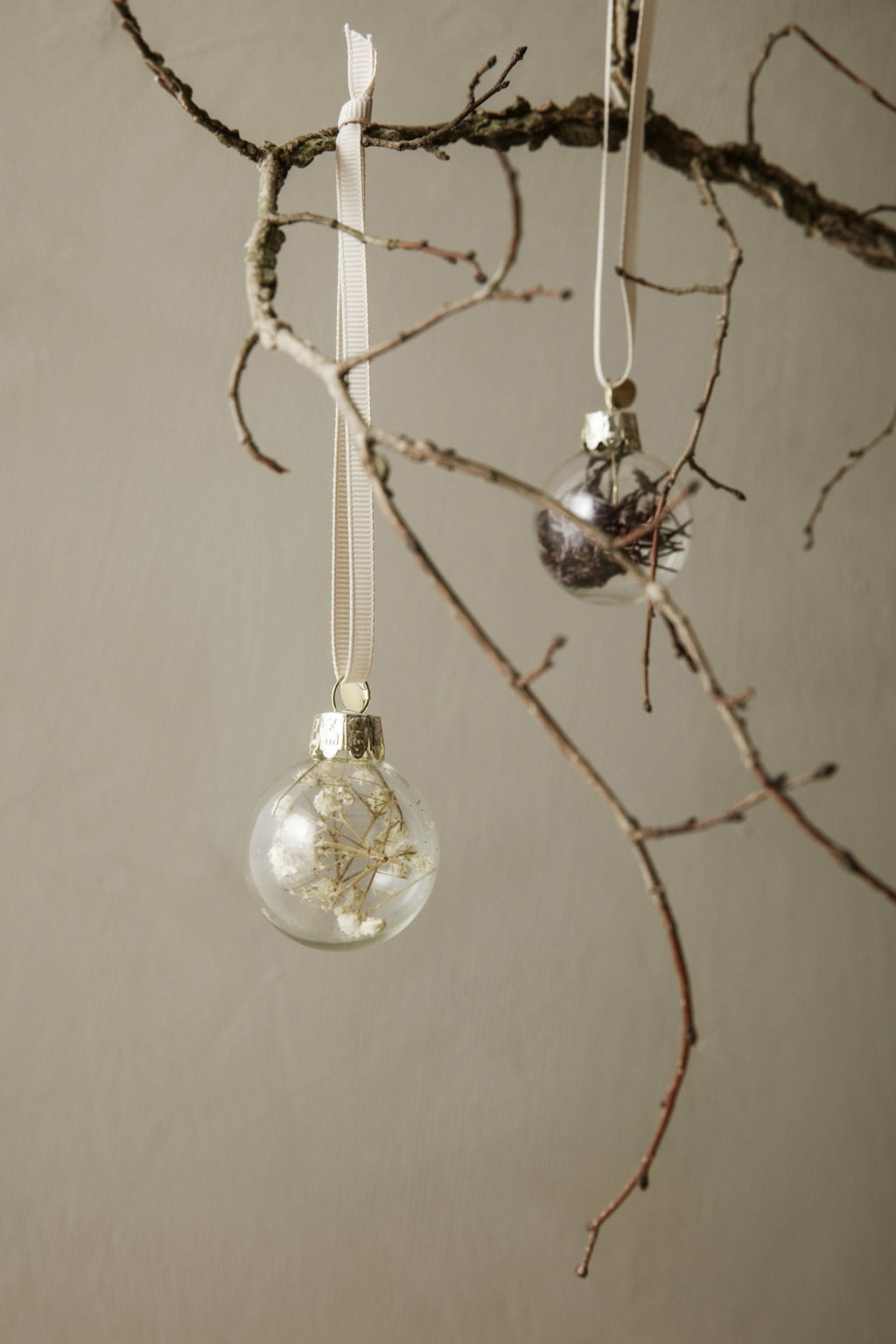 Ferm Living Flora Christmas Tree Decorations Small Set Of 4, Purple