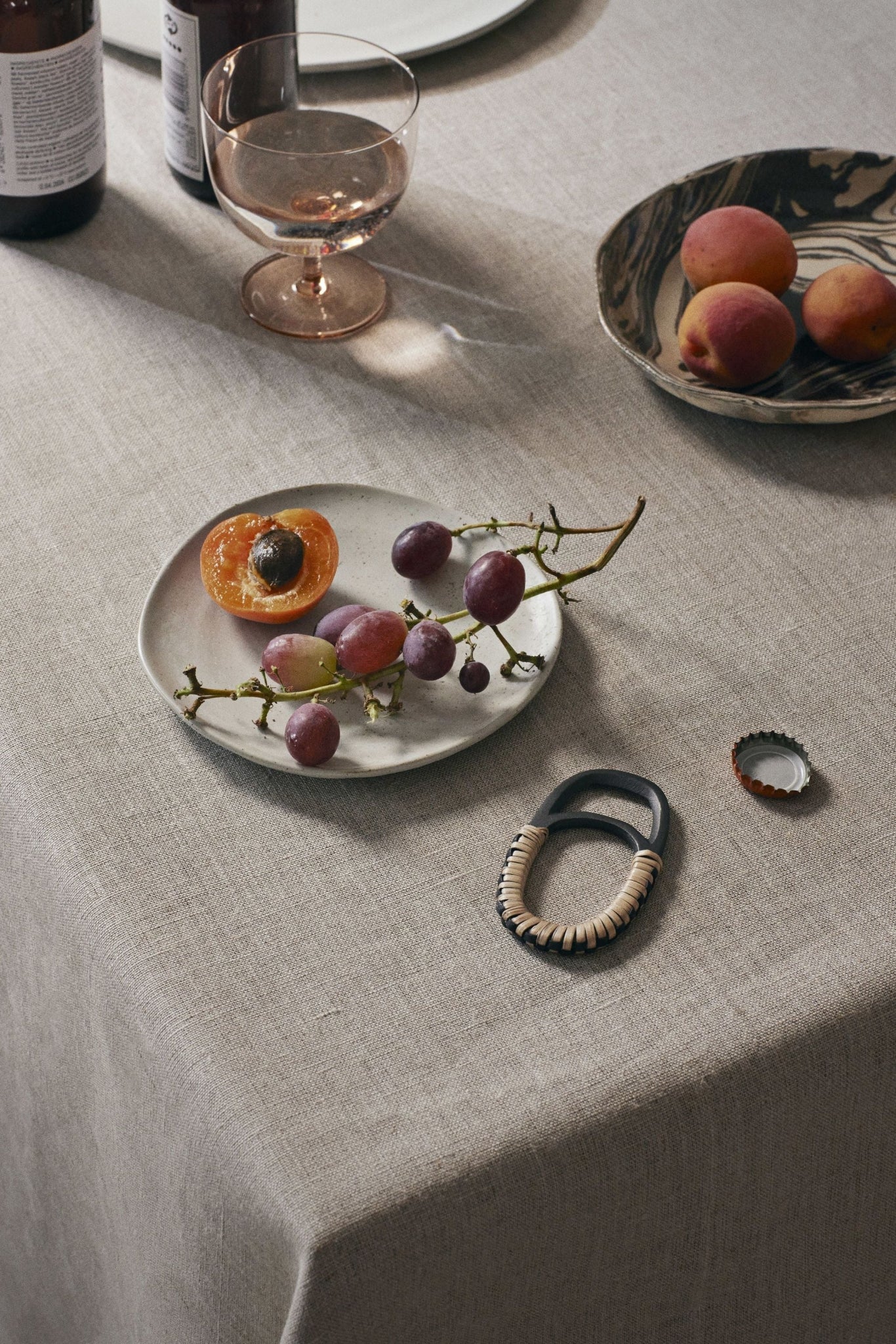 Ferm Living Weave Bottle Opener, Black Brass