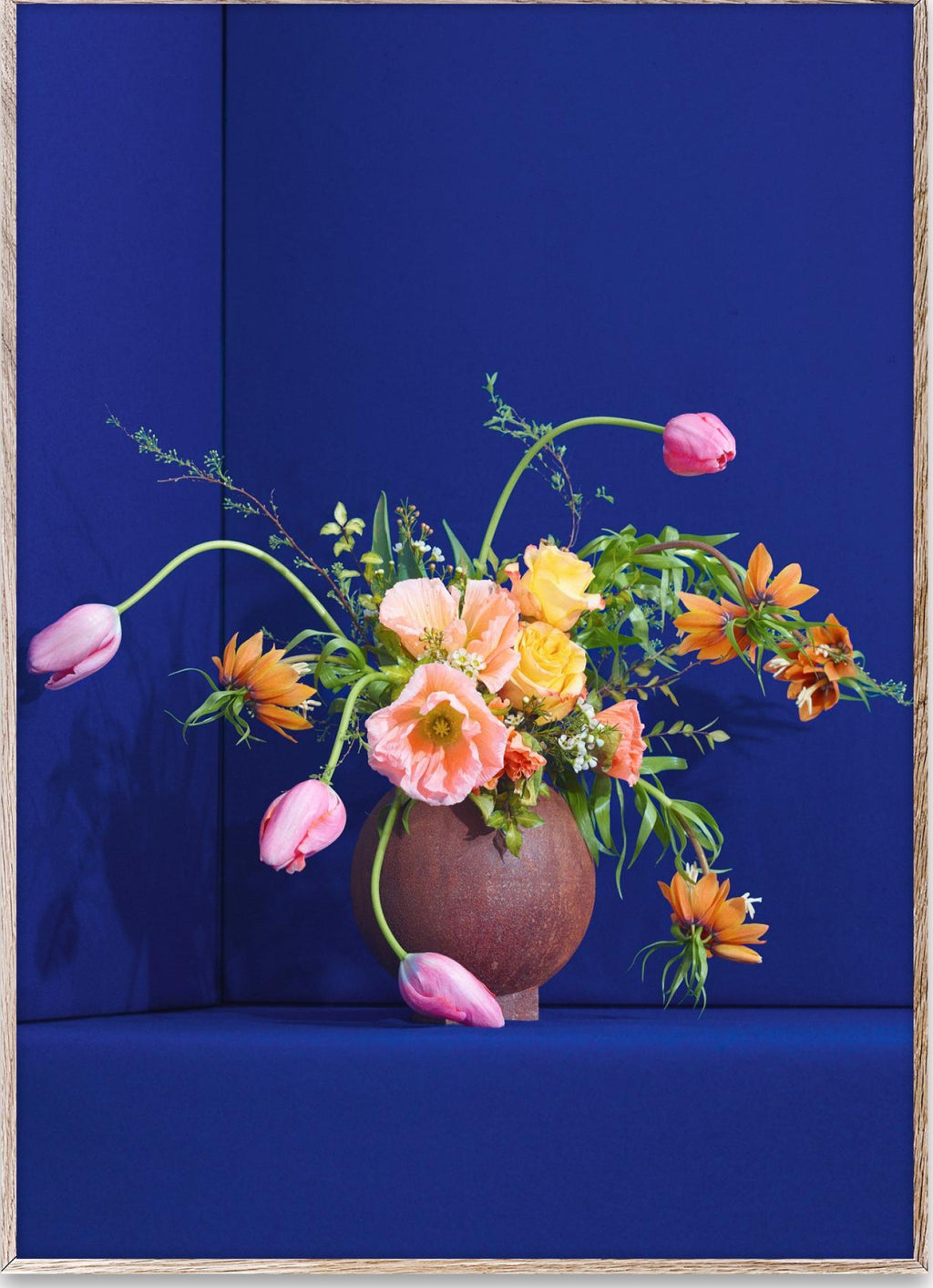 Paper Collective Blomst 01 Poster 50x70 Cm, Blue