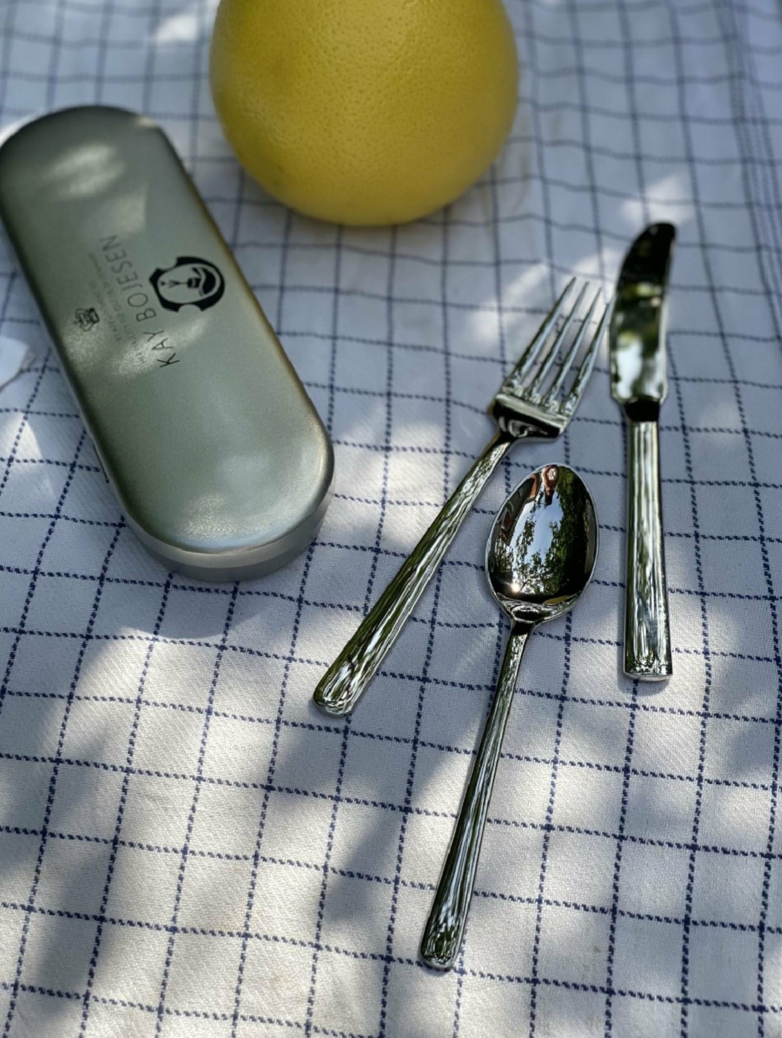 Kay Bojesen Travel Set, Matte Steele Steel