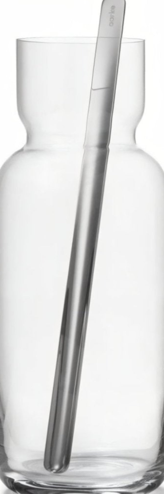 Elegant Aarke Nesting Carafe & Bar Spoon: Crystal & Stainless Steel Duo