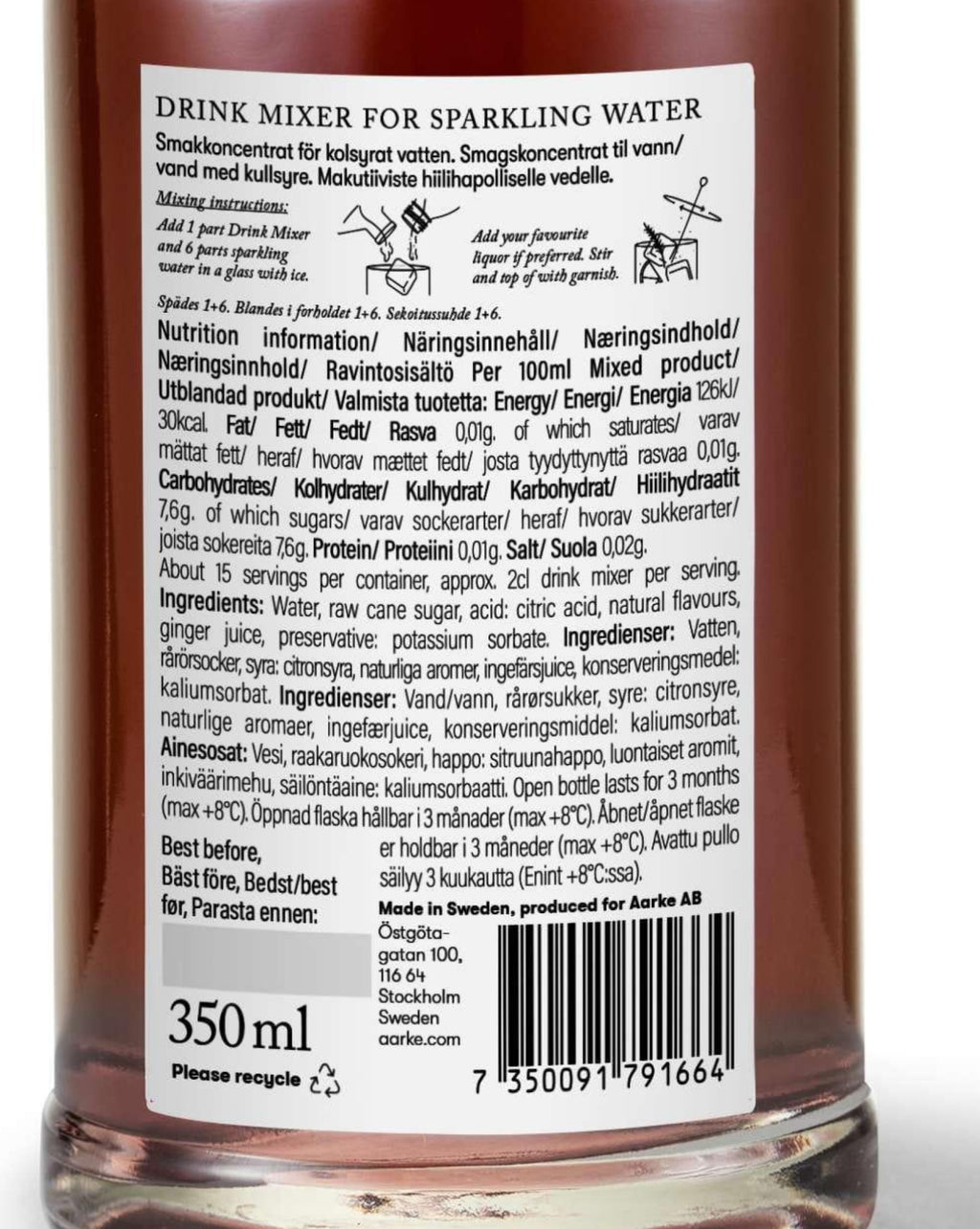 Aarke Drink Mixer - Hot Ginger Flavor for Perfect Home Bar Cocktails