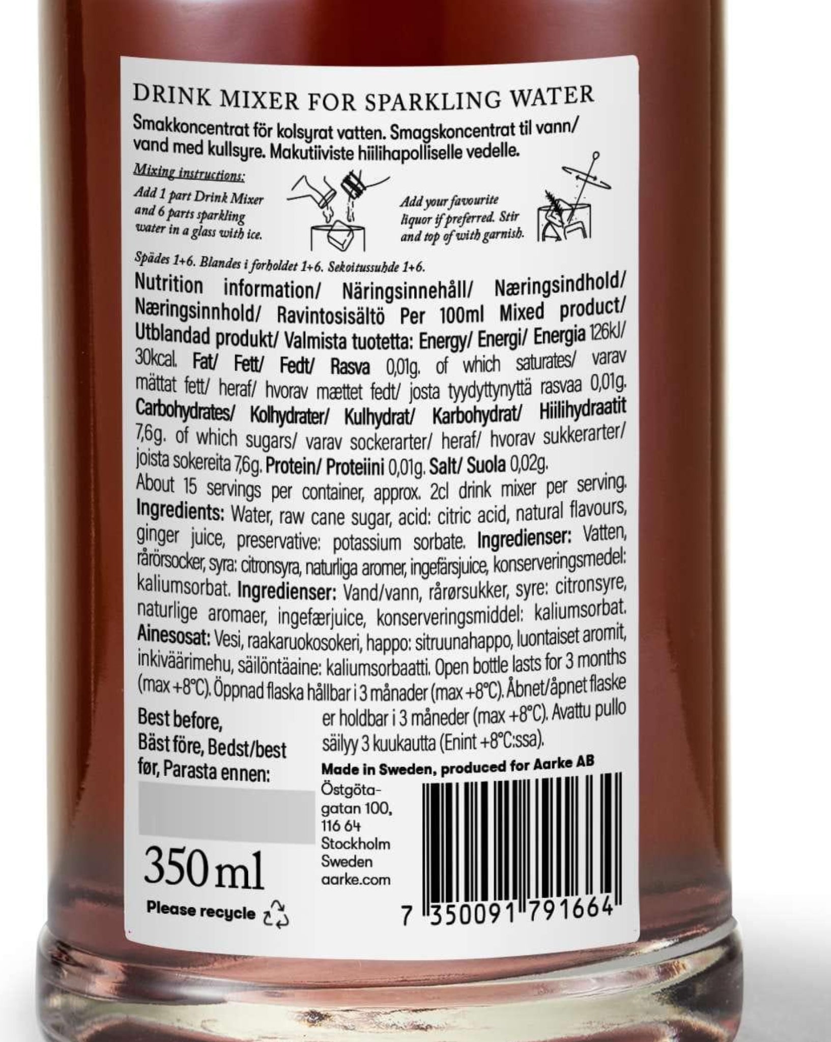 Aarke Drink Mixer - Hot Ginger Flavor For Perfect Home Bar Cocktails