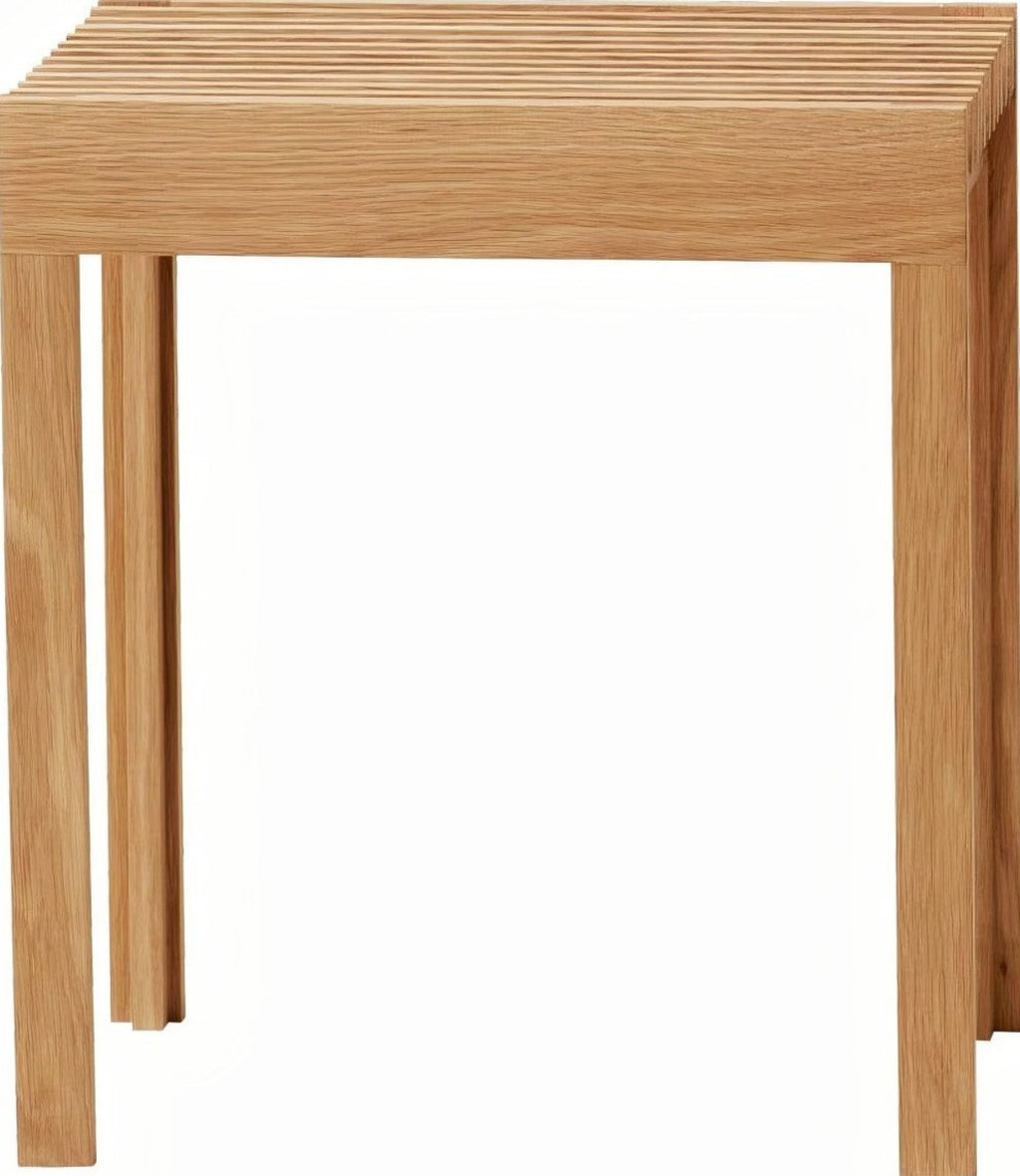 Form & Refine Lightweight Oak Stool — Solid European Oak, 45cm, 2.5kg