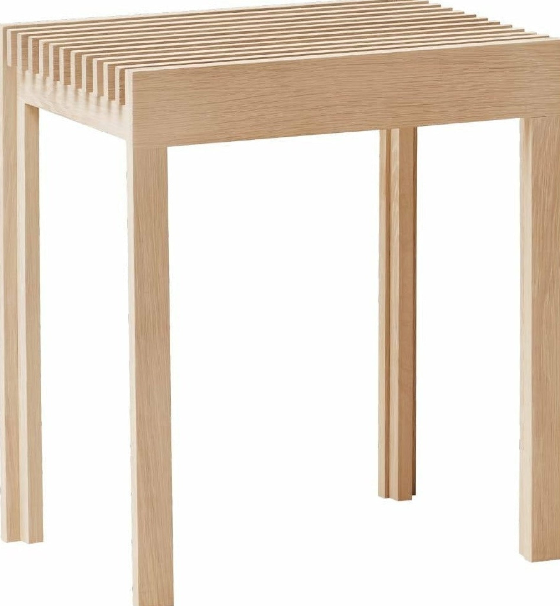 Form & Refine Lightweight Stool, White Oiled Oak — Ultra-Light 45cm